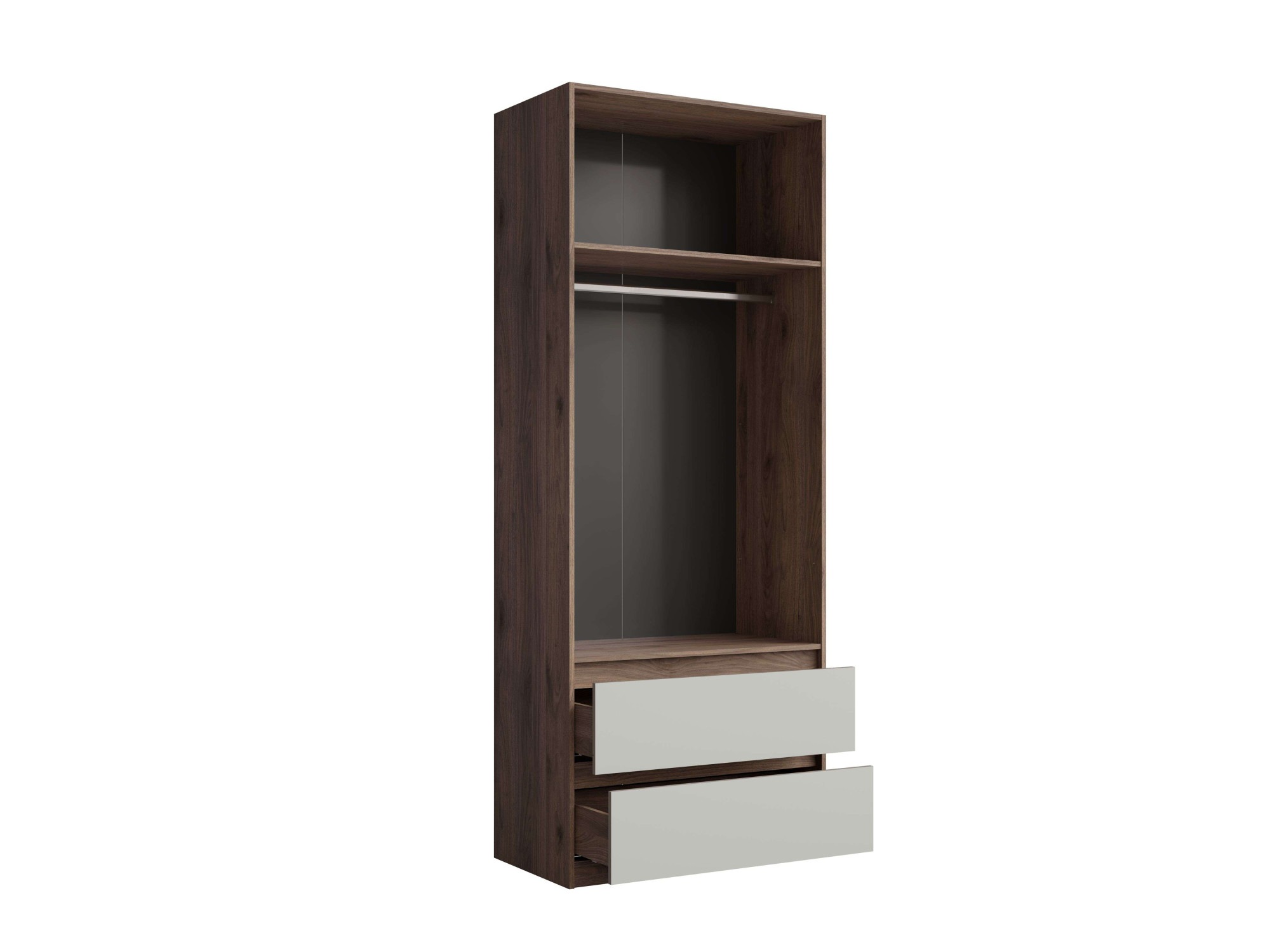 Home affaire Kleiderschrank »GERMO mit 1 Einlegeböde, 2 Schubladen, 1 Kleiderstange, 90/51/230cm«, Garderobe mit 2 Drehtüren, Wäscheschrank mit viel Stauraum