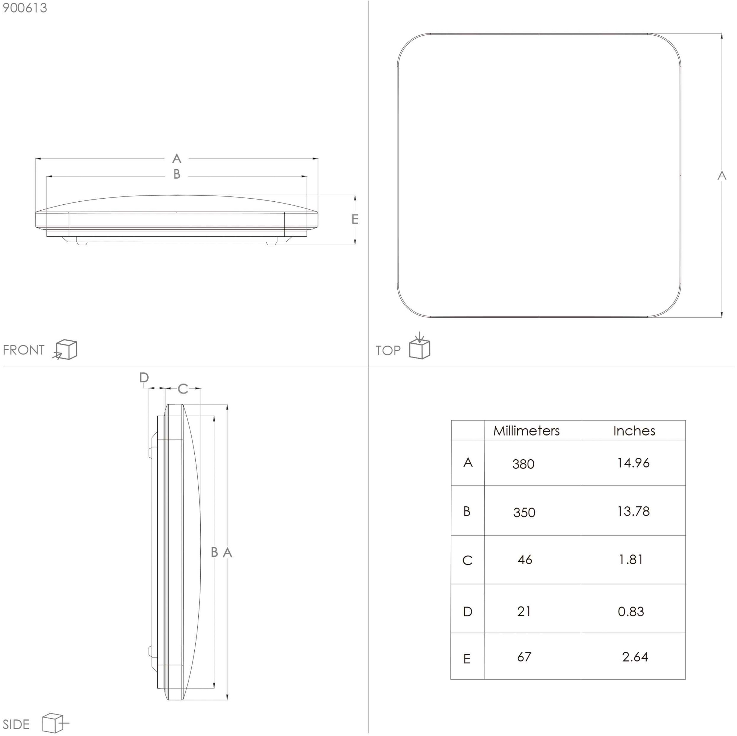 EGLO Deckenleuchte »RENDE«, Leuchtmittel LED-Modul | LED fest integriert, Deckenlampe, Lampe Decke, Deckenbeleuchtung, Aufbaulampe, 38 x 38 cm