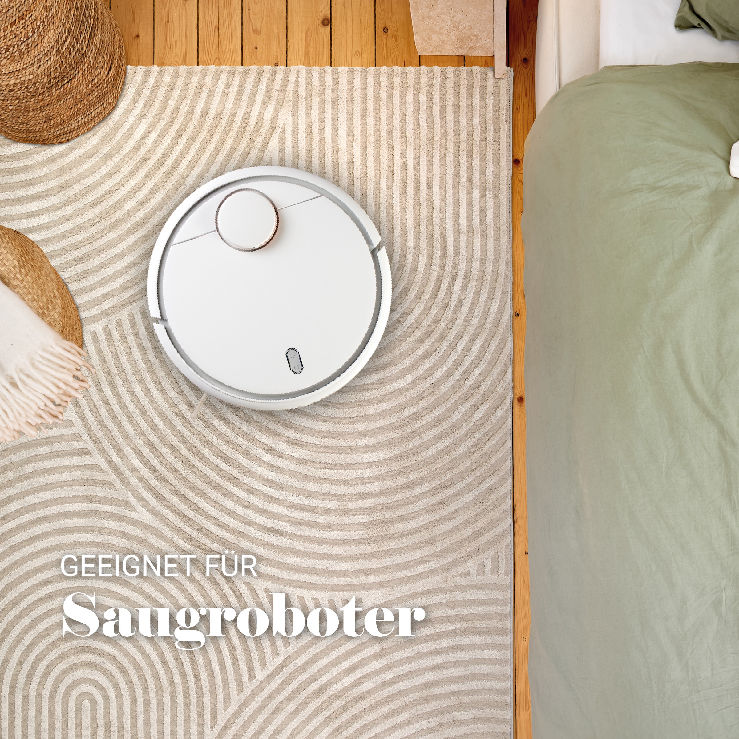 ASTRA Teppich »Jules 253« rechteckig 8 mm Höhe Hoch Tief Struktur, Kurzflor, Wohnzimmer, Schlafzimmer