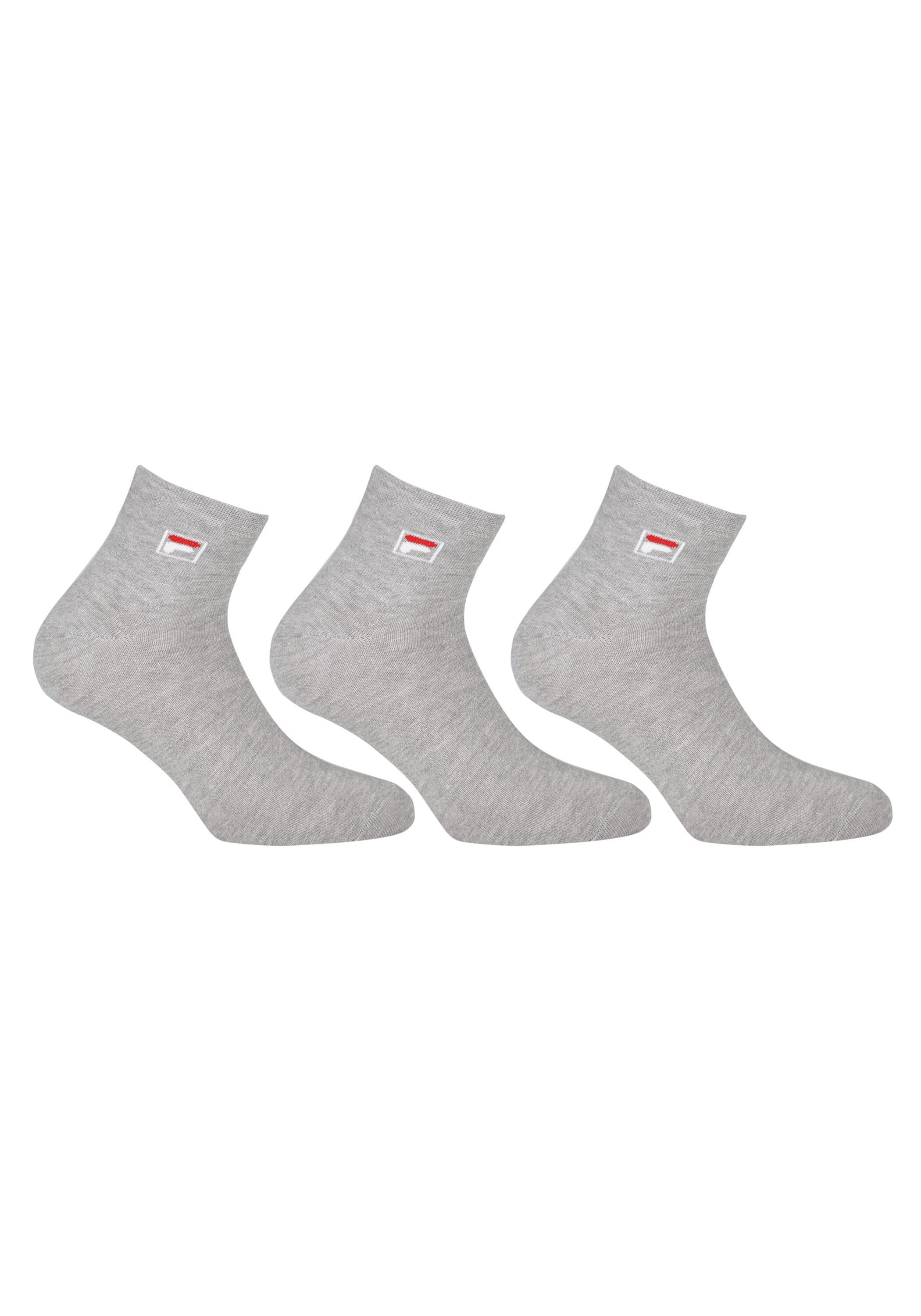 FILA Herren Sneakersocken "Socken 3er Pack", Gr. 39, grau, Obermaterial: 75% Baumwolle CO. 23% Polyester PES. 2% Elasthan EL., Socken