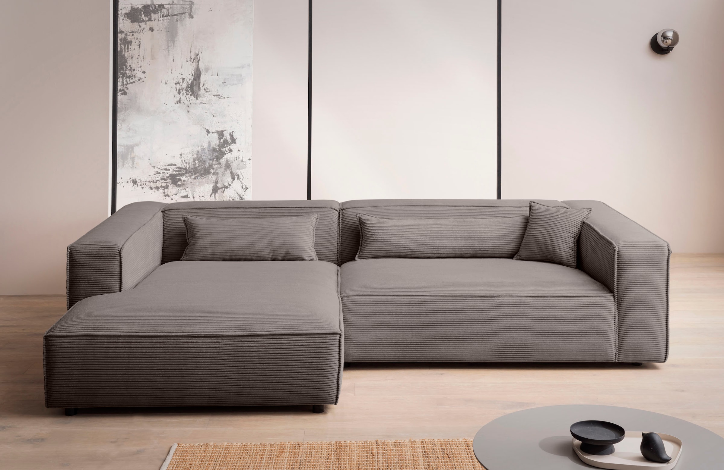 LeGer Home by Lena Gercke Ecksofa "PIARA XXL, Big-Sofa in Cord oder Leineno günstig online kaufen