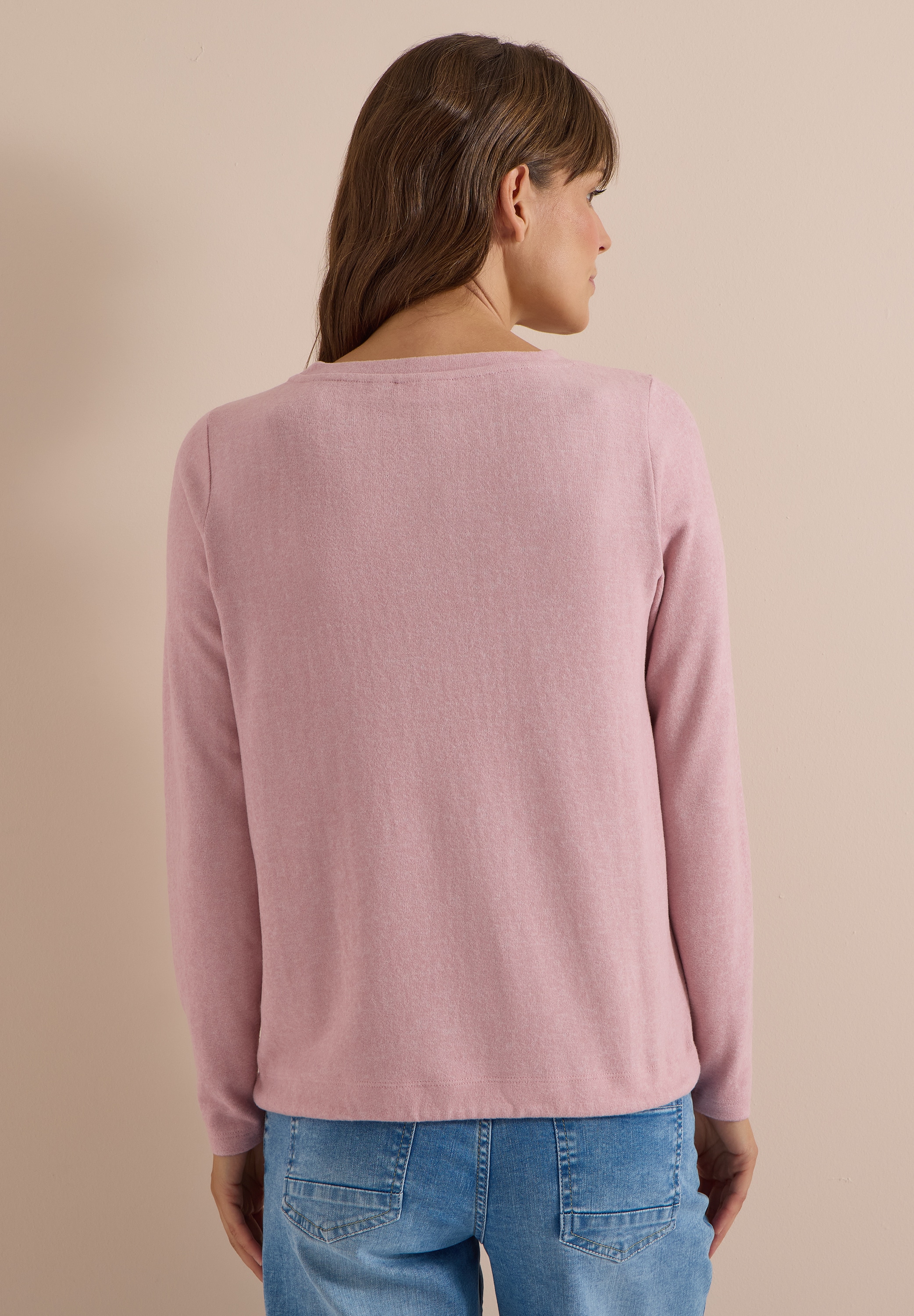 Cecil Langarmshirt aus softem Materialmix