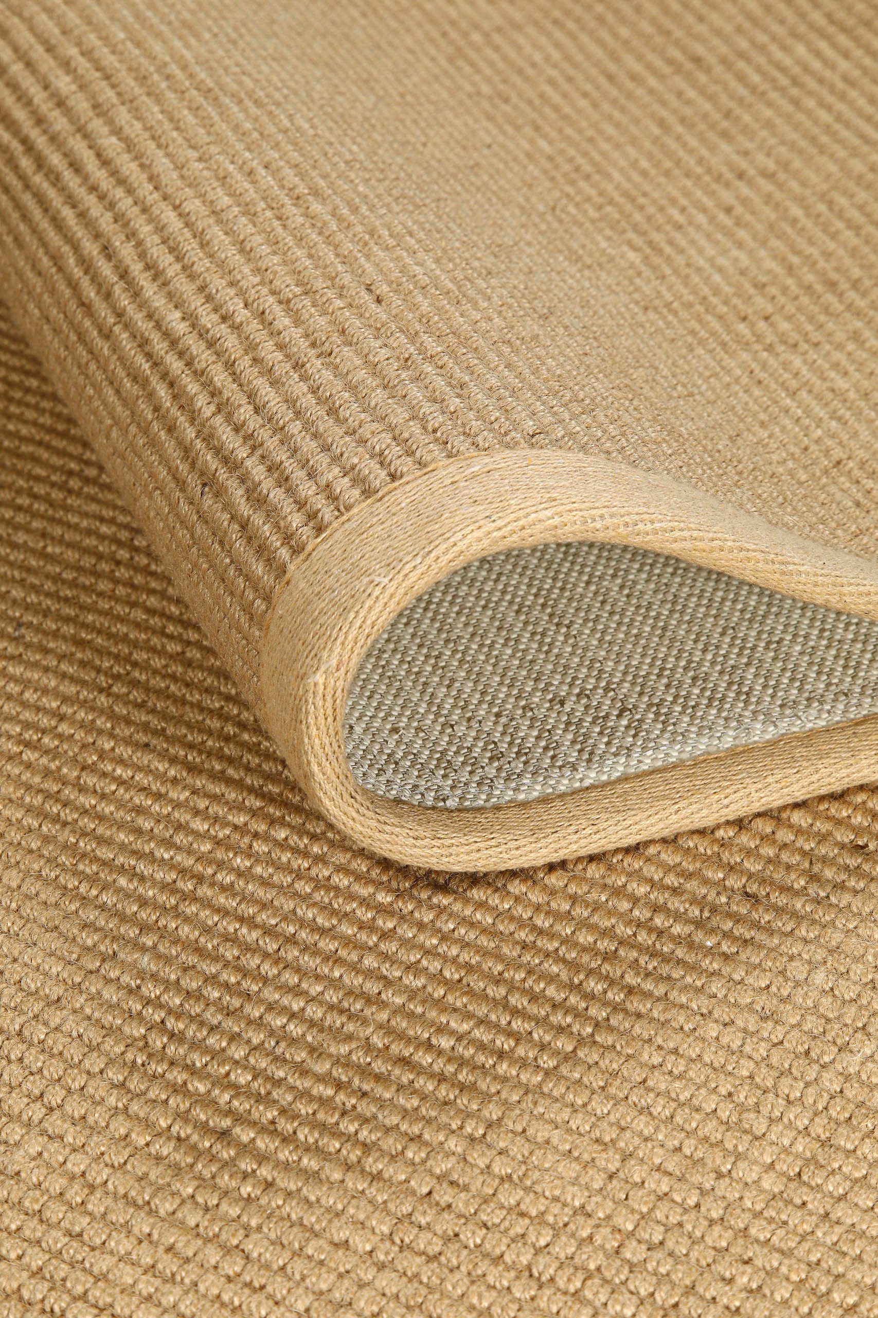 my home Teppich »Liora«, rund, 5 mm Höhe, Flachgewebe, Jute in Sisal Optik, Esszimmer, Flur, uni farben