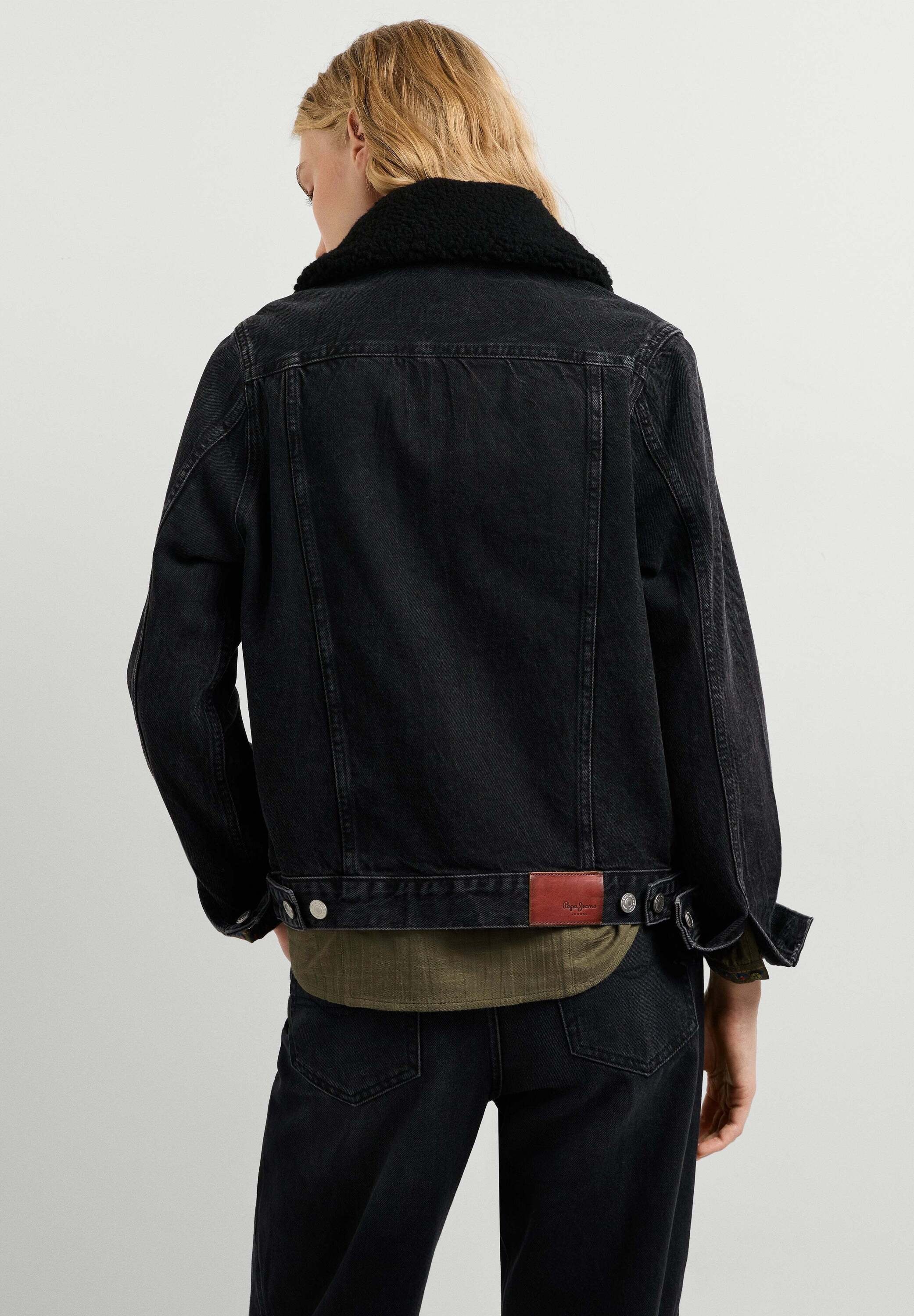 Pepe Jeans Jeansjacke »denim jacket CRESCENT TRUCKER JACKET TEDDY«