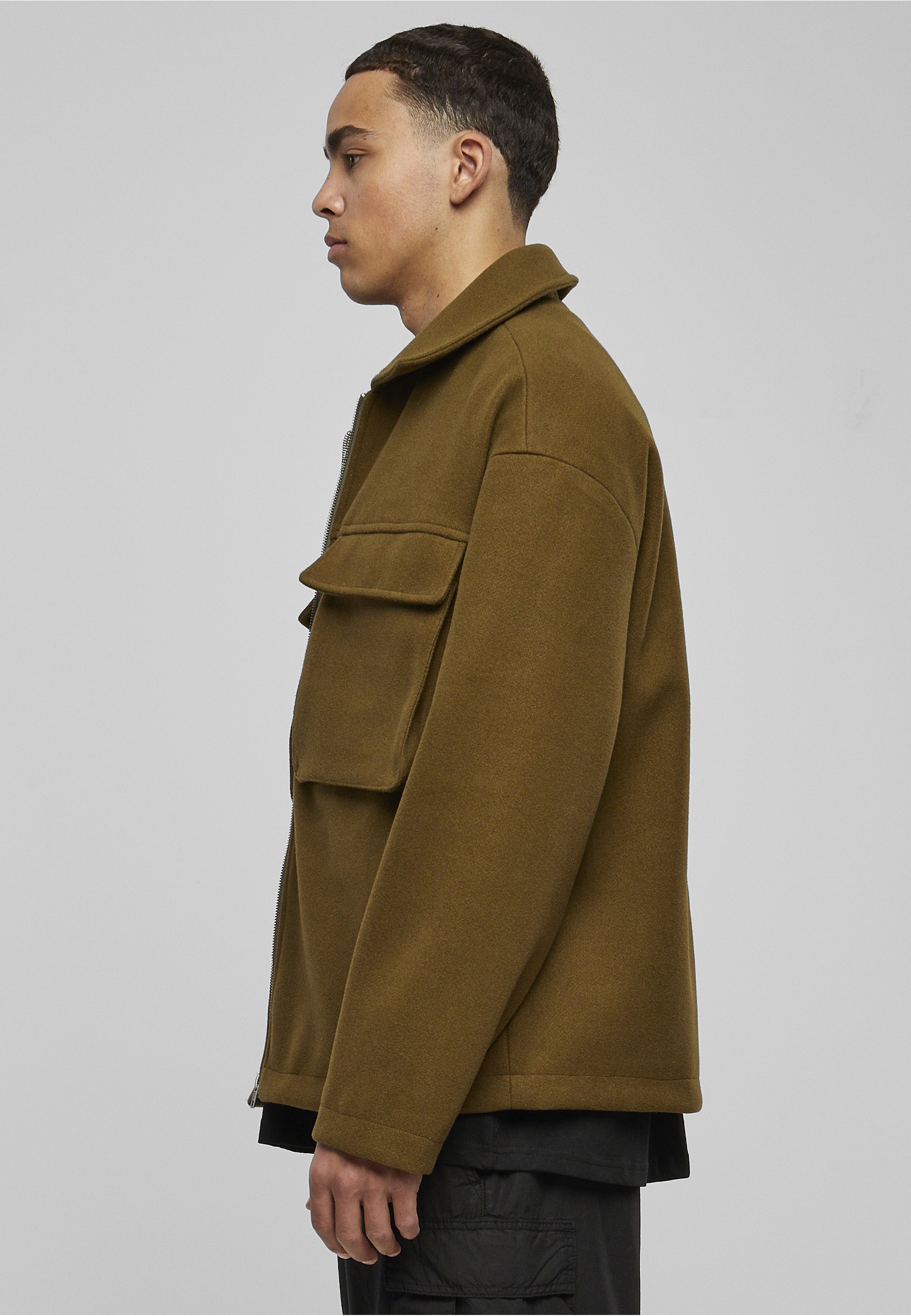 URBAN CLASSICS Allwetterjacke »Urban Classics Herren Big Pocket Blouson« 1 Stk. tlg. ohne Kapuze