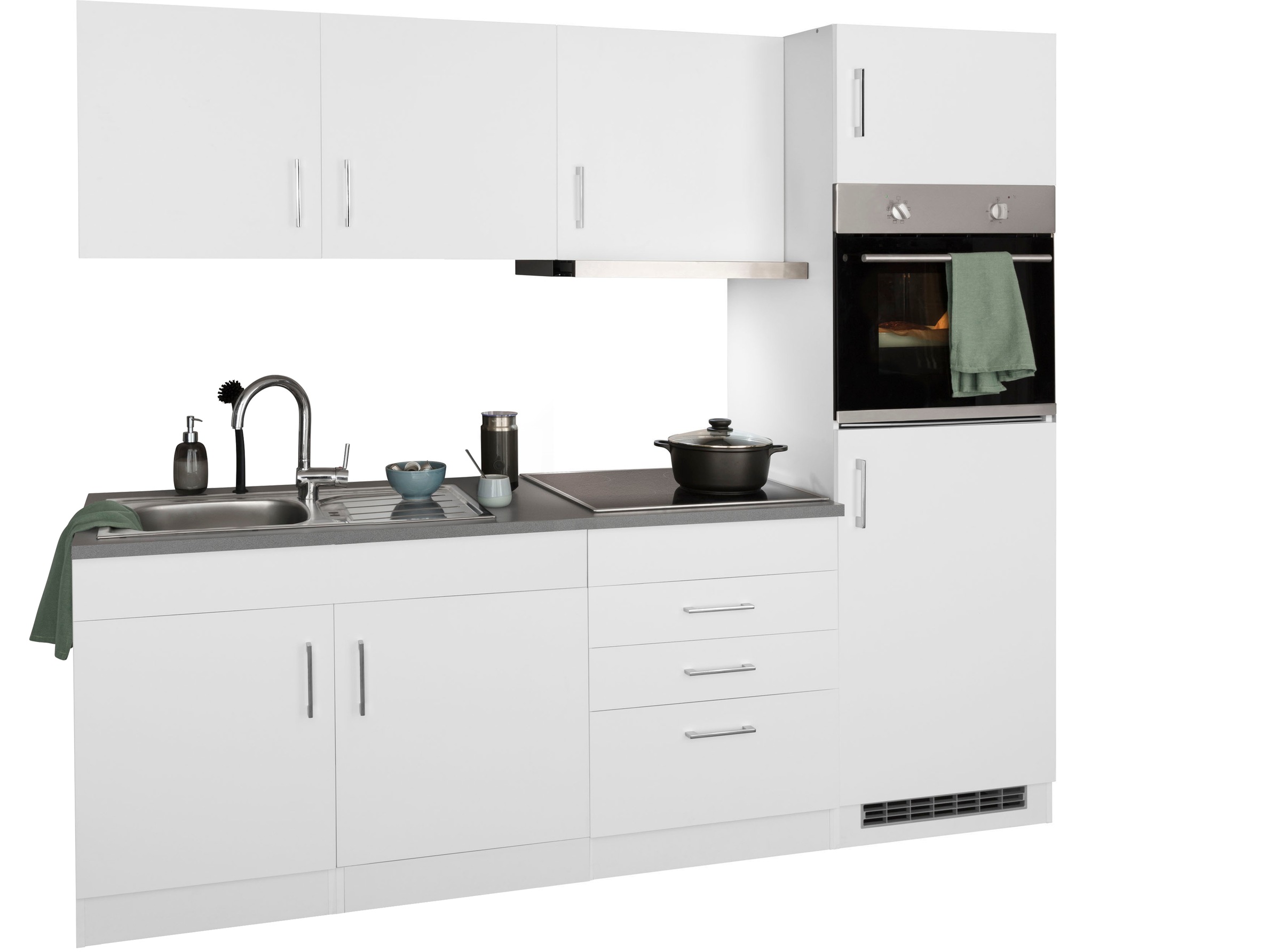 Thumbnail - KOCHSTATION Küchenzeile "KS-Paris – Küchen mit einzigartigen Fotomotiven auf den Fronten" Breite 220 cm, wahlweise mit E...