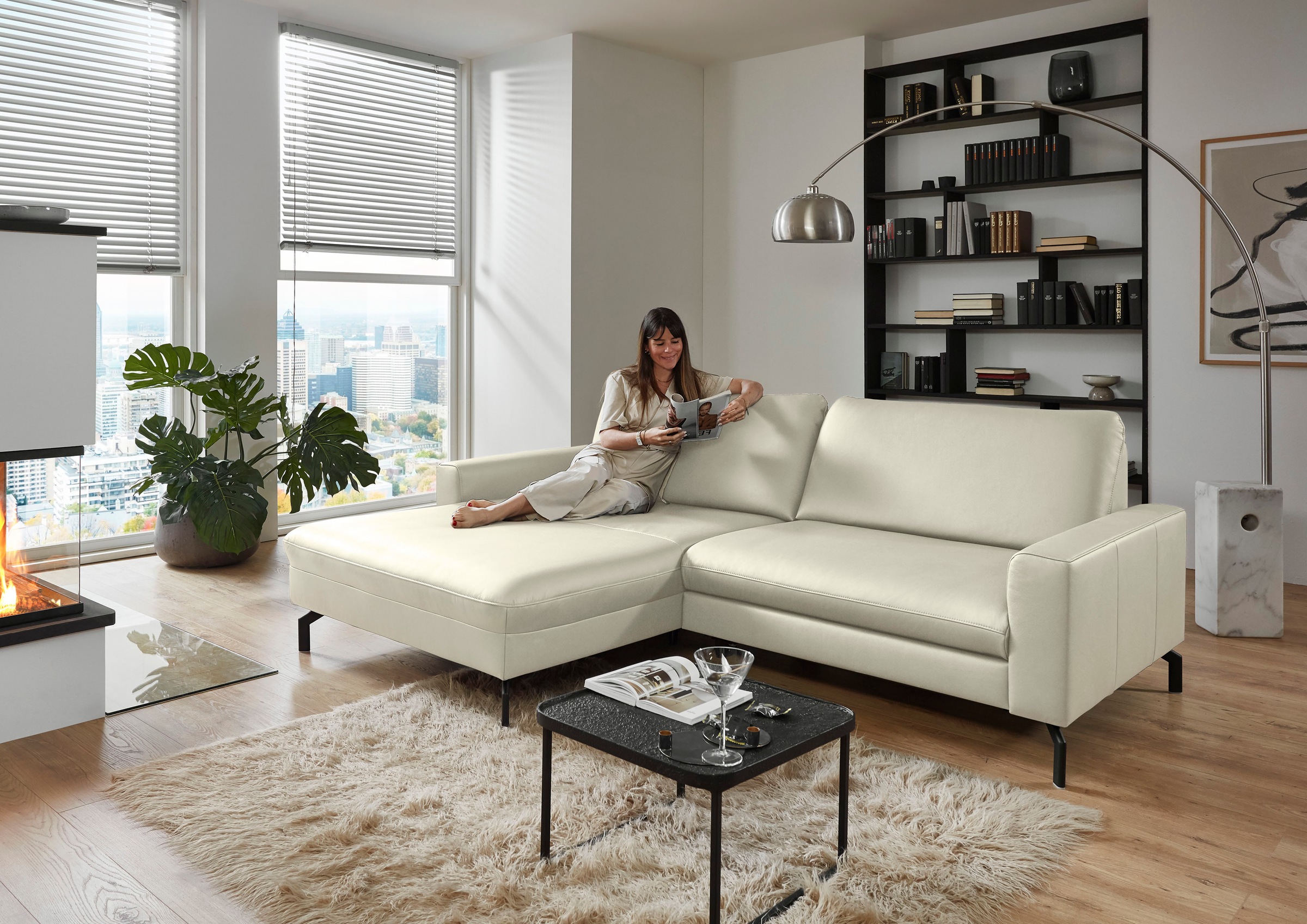 Die PlanBar Ecksofa "PN-EM20028 L-Form ohne Kopfstützen" wahlweise mit moto günstig online kaufen