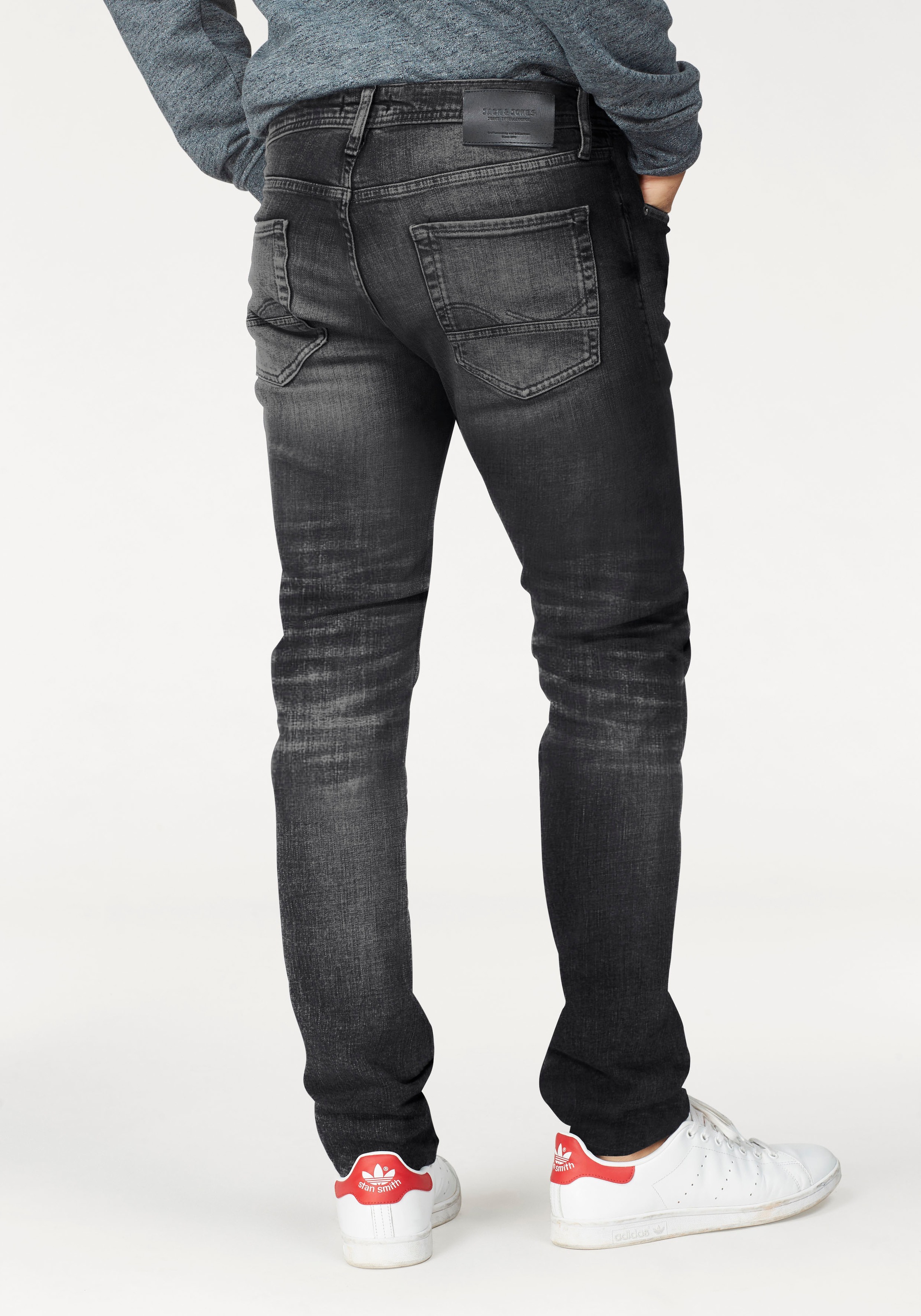 Jack & Jones Slim-fit-Jeans "JJIGLENN – Slim-Fit-Jeans mit niedriger Leibhö günstig online kaufen