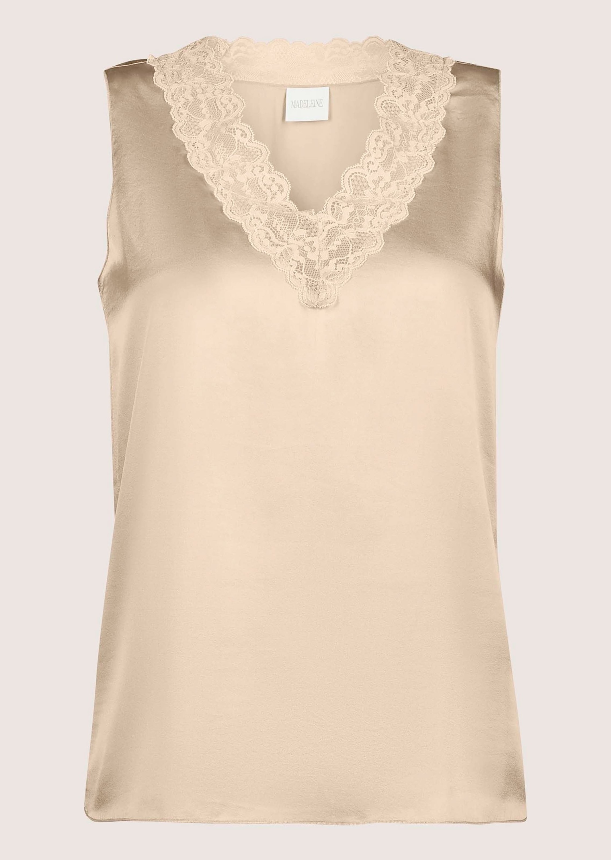 MADELEINE Trägertop "Top Lingerie-Top aus Seidensatin" edle Spitze am Aussc günstig online kaufen
