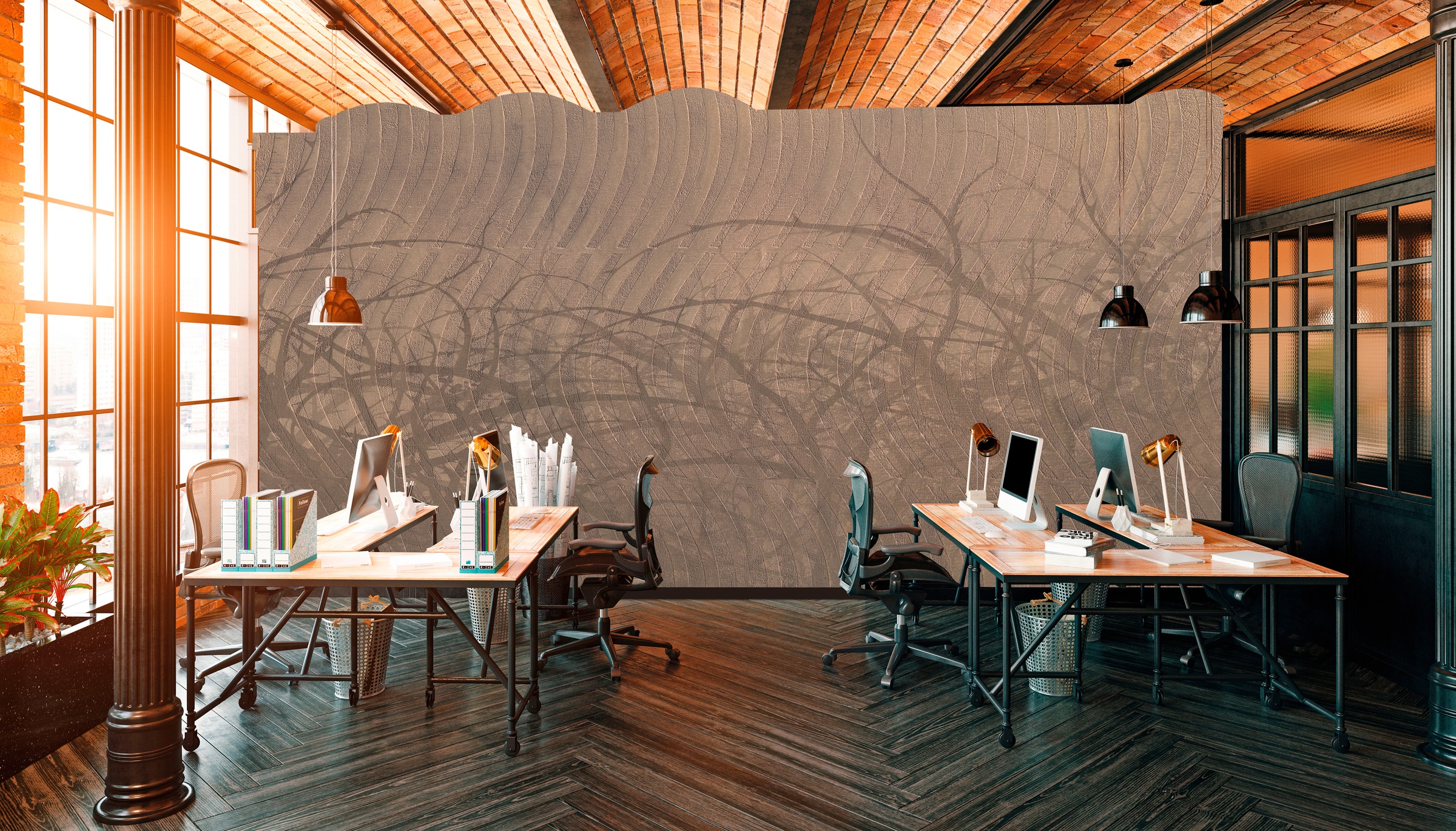 Architects Paper Fototapete »Atelier 47 Thorn hedge 3«, Farbverlauf, Vlies, Wand, Schräge, Decke