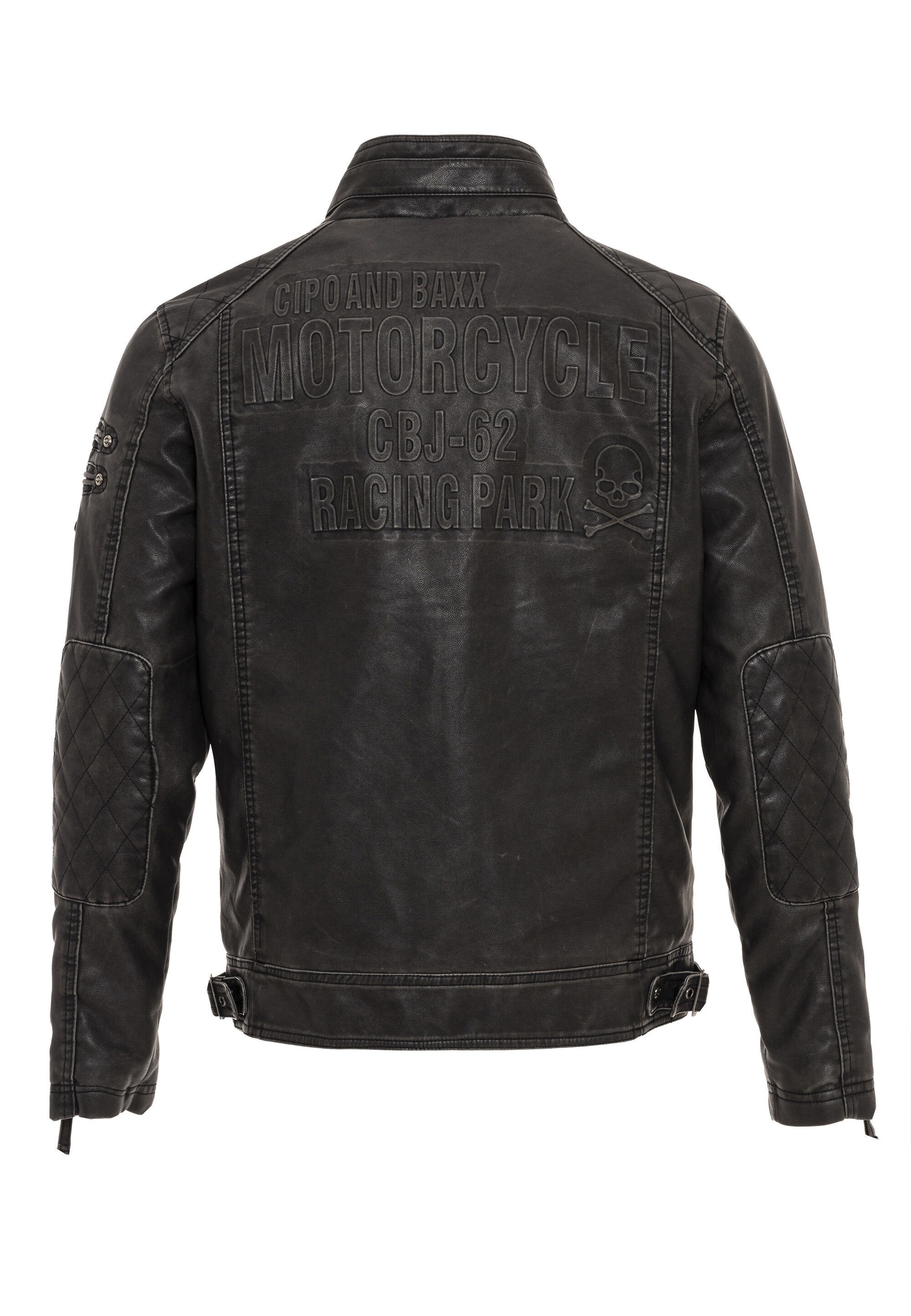 Cipo & Baxx Bikerjacke »Jacke«, ohne Kapuze, im unifarbenen Look
