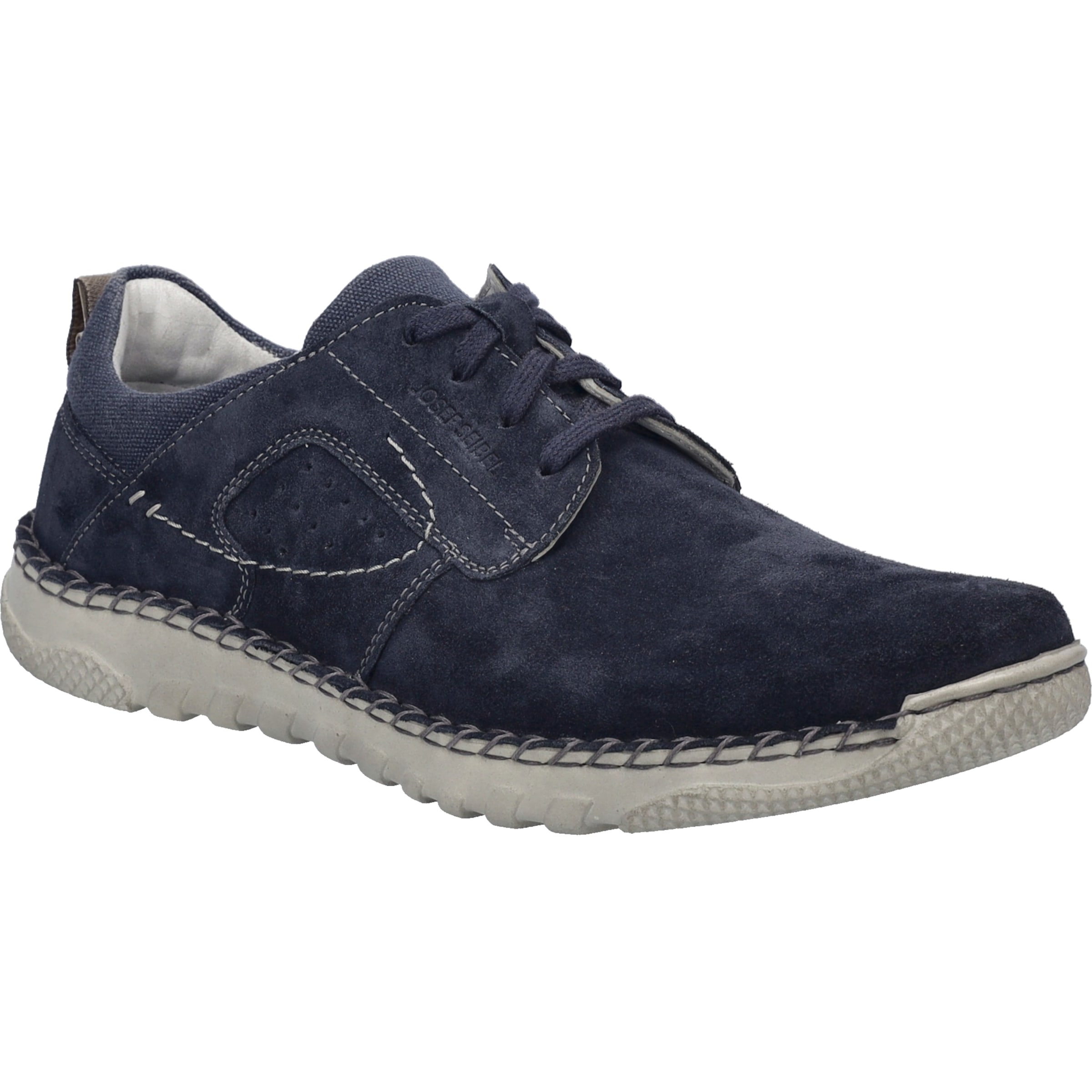 Schnürschuh JOSEF SEIBEL "Wilson 04, indigo", Herren, Gr. 40, blau (indigo), Obermaterial: 80% Rindsleder Leather cow. 20% Textilmaterial TEXMAT., Schuhe Schnürschuh