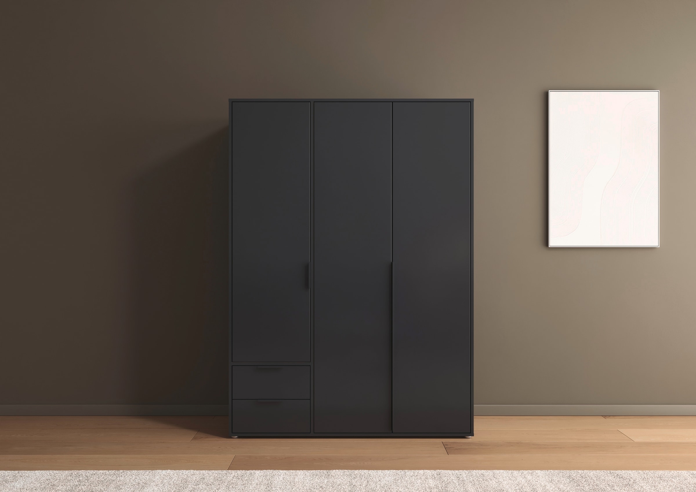 rauch "Kleiderschrank Schrank Garderobe Wäscheschrank NAGATA viel Stauraum" in 3 verschiedenen Ausstattungen BASIC/CLASSIC/PREMIUM, mit Schubladen sowie Stangengriffen TOPSELLER MADE IN GERMANY