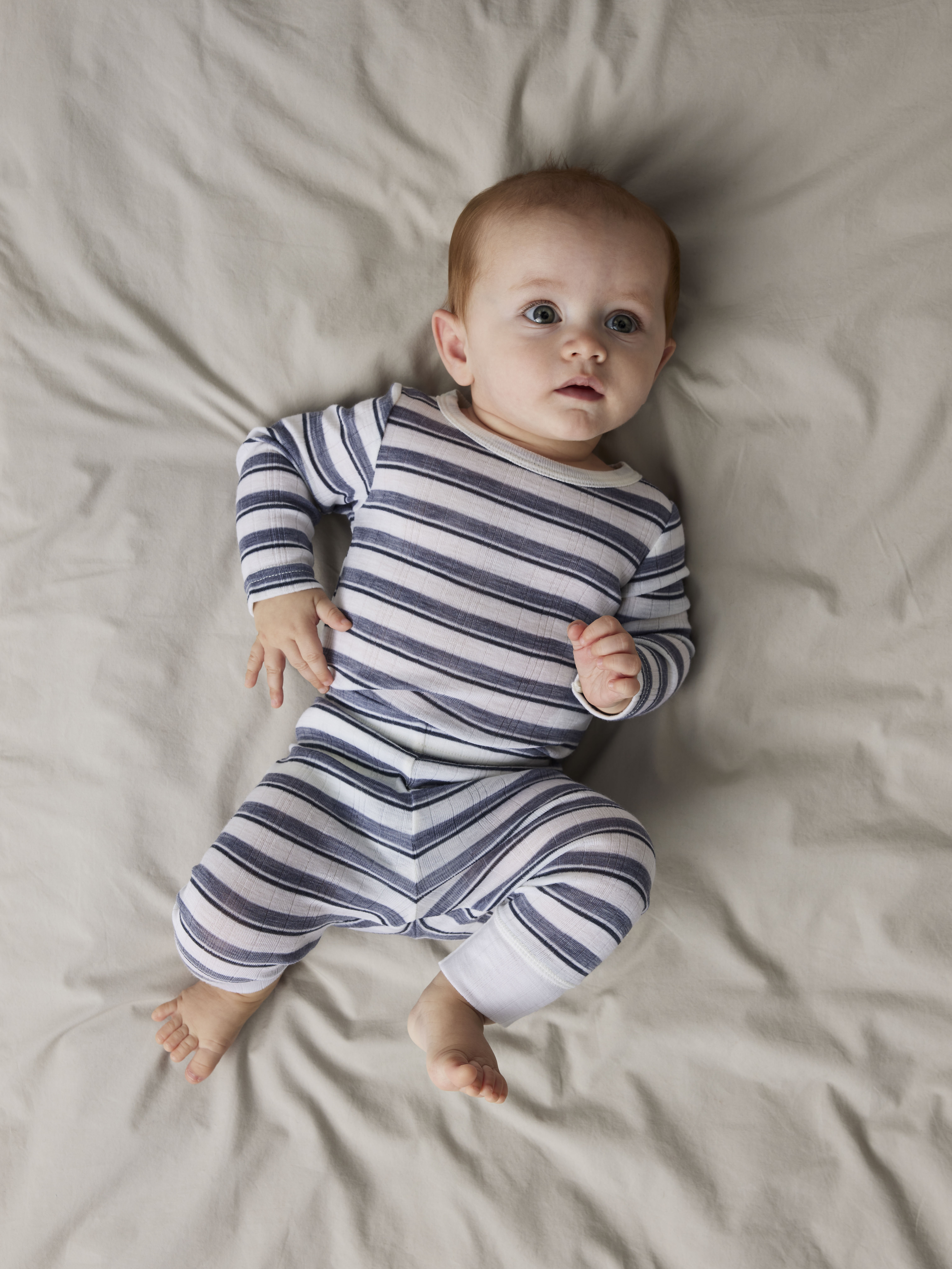 NAME IT Jungen Langarmbody "NBMWANG WOOL NEEDLE LS BODY NOOS", Gr. 56, weiß, Strick, Obermaterial: 100% Wolle, gestreift, Bodys, aus reiner