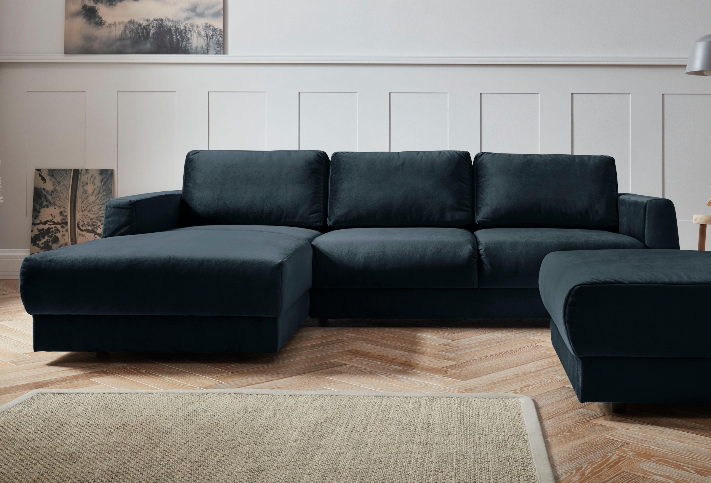 andas Ecksofa "Hobro L-Form", in 3 Bezugsqualitäten in vielen Farben, Desig günstig online kaufen