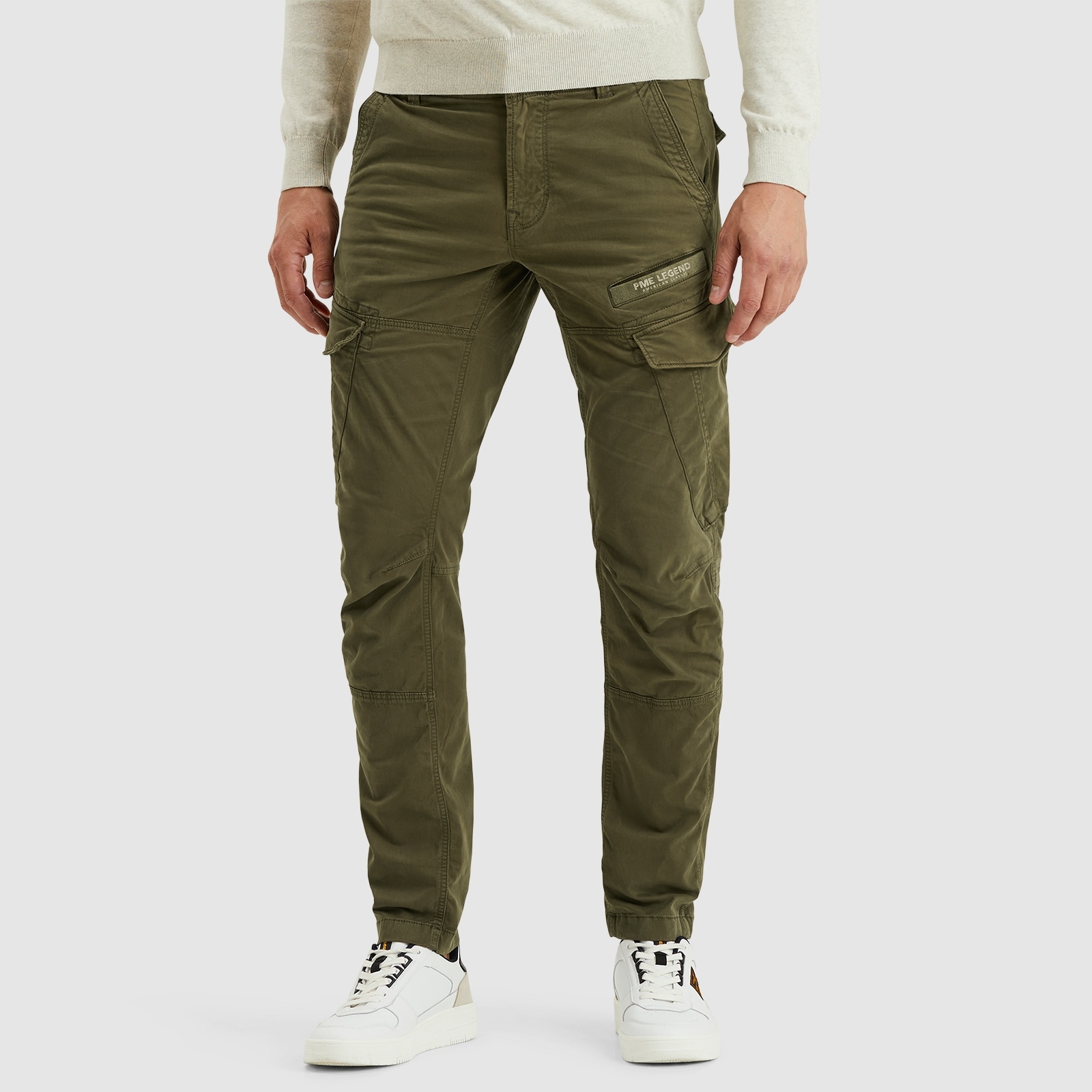 PME Legend Herren Cargohose NORDROP - Tapered Fit - Blau Beige Oliv Grün günstig online kaufen