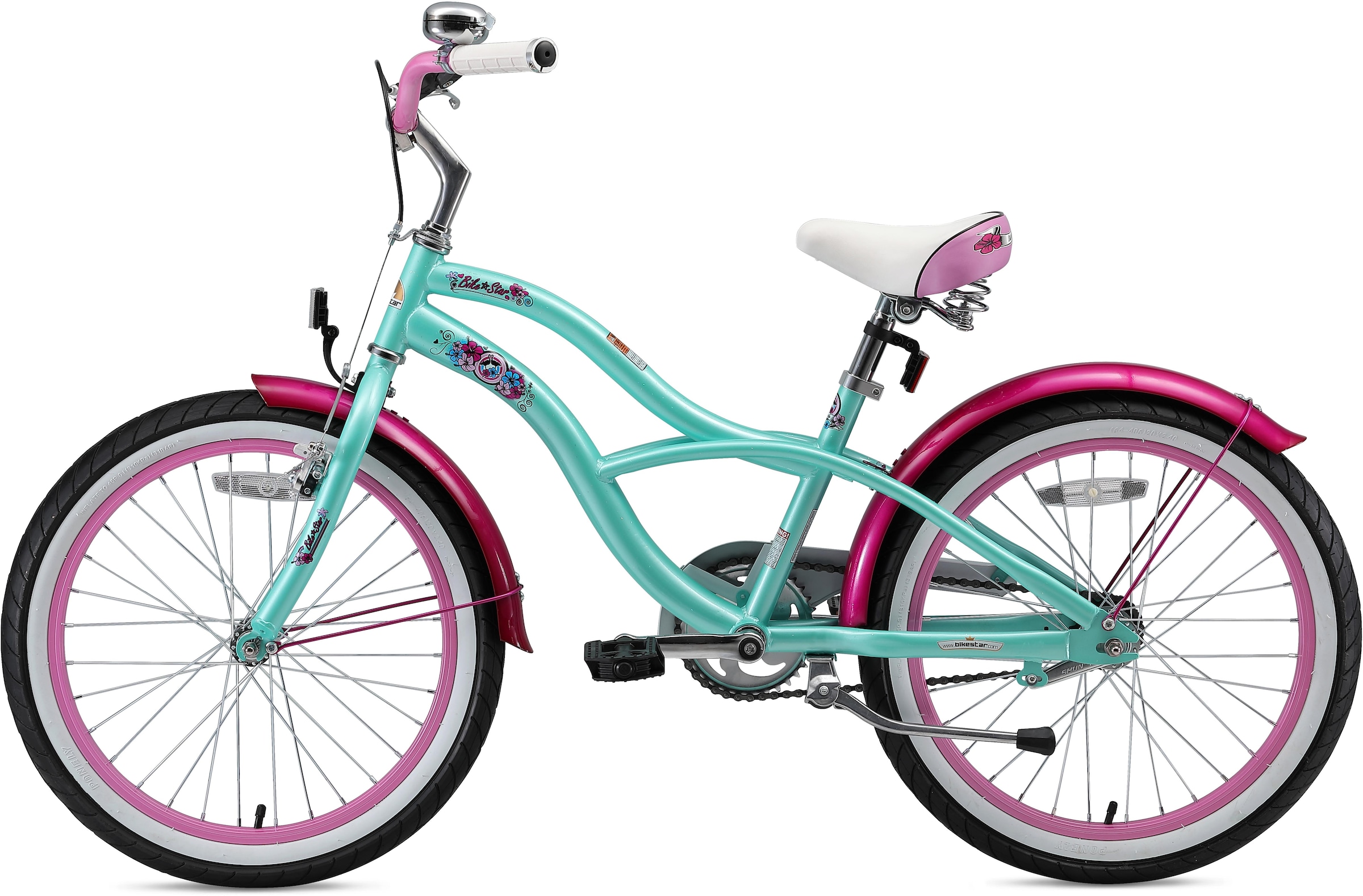 Bikestar Jugendfahrrad »Cruiser«, 1 Gang, für Damen