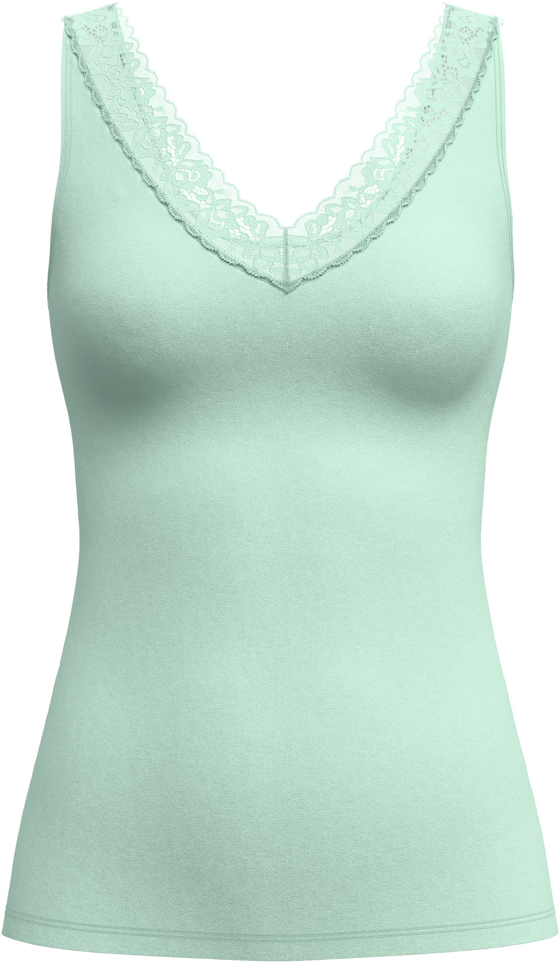 CALIDA Unterhemd "Natural Comfort Lace", Tank-Top, Baumwoll-Top mit schöner günstig online kaufen