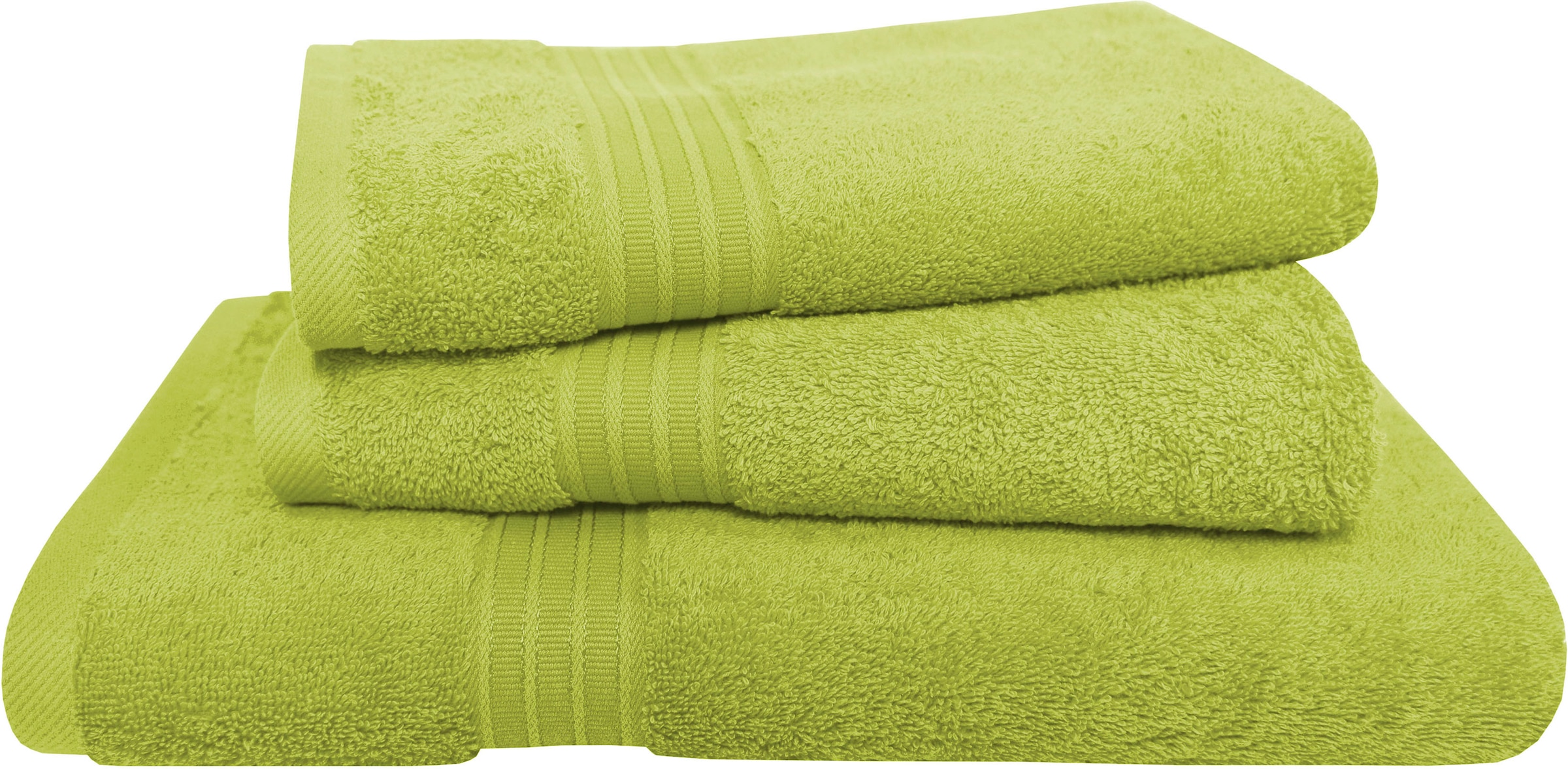 Dyckhoff Handtuch Set "Siena" Set 3 Stk. Frottier mit Bordüre; 2 Handtücher (50x100cm), 1 Duschtuch (70x140cm)