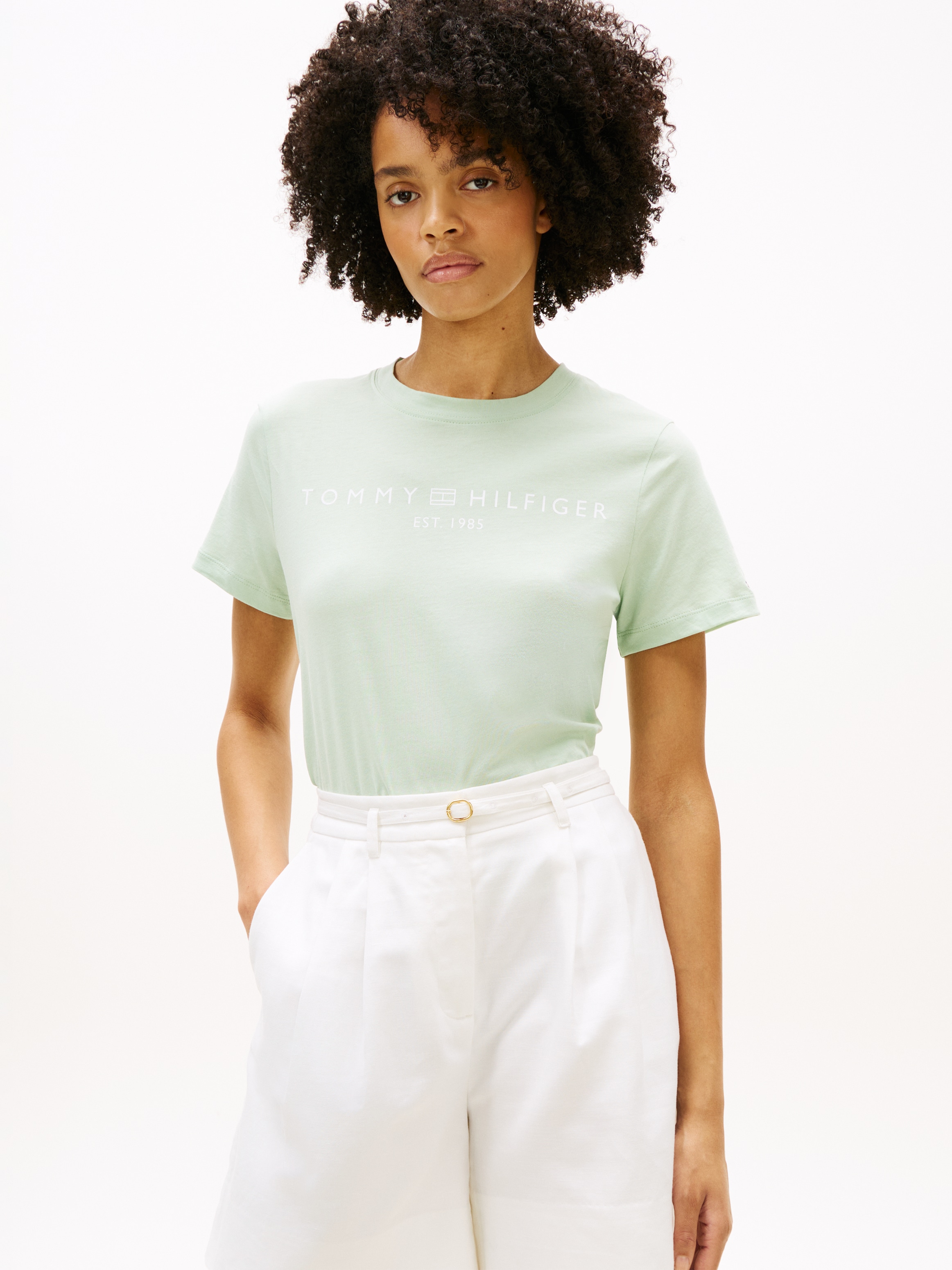 Tommy Hilfiger Kurzarmshirt "REG CORP LOGO C-NK SS" Baumwolle günstig online kaufen