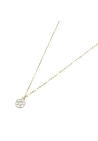 Goldkette »Blüte mit Zirkonia, Gold 375«