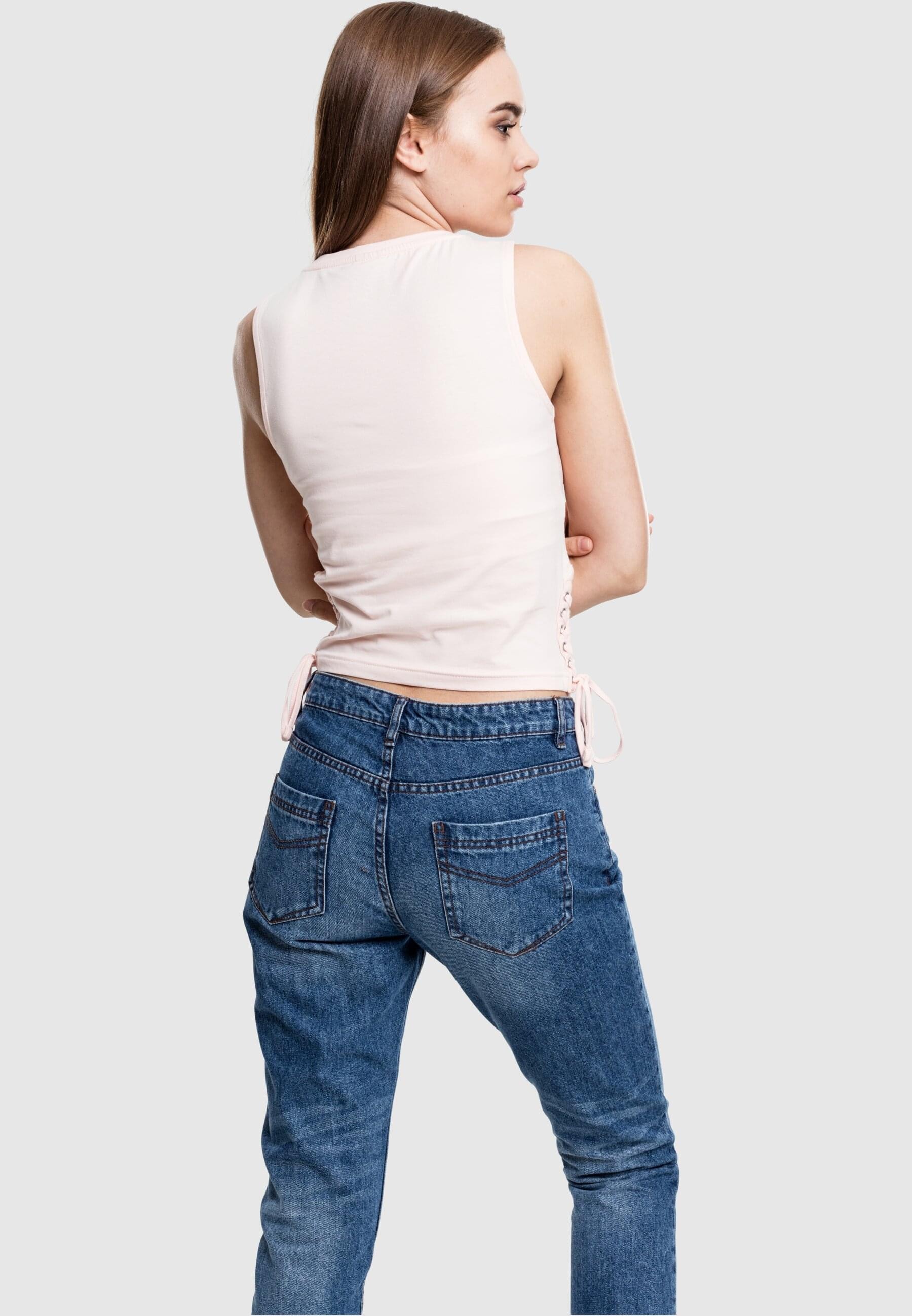 URBAN CLASSICS Muskelshirt »Urban Classics Damen Ladies Lace Up Cropped Top«, (1 tlg.)