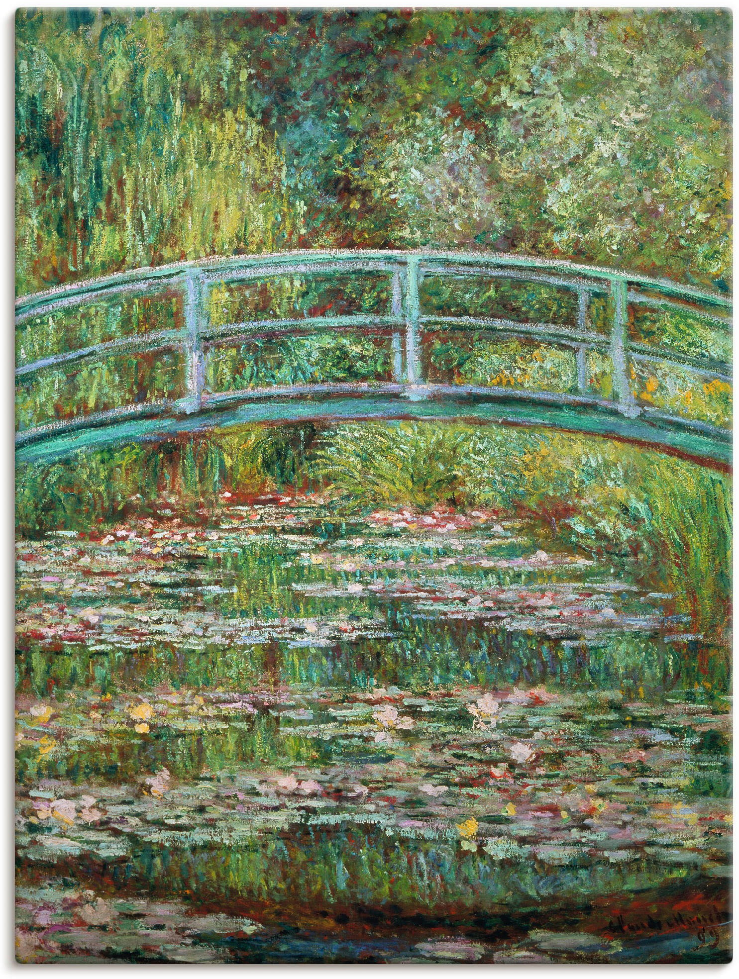 Artland Wandbild "Japanische Brücke. 1899." Gewässer 1 Stk. tlg. als Leinwa günstig online kaufen