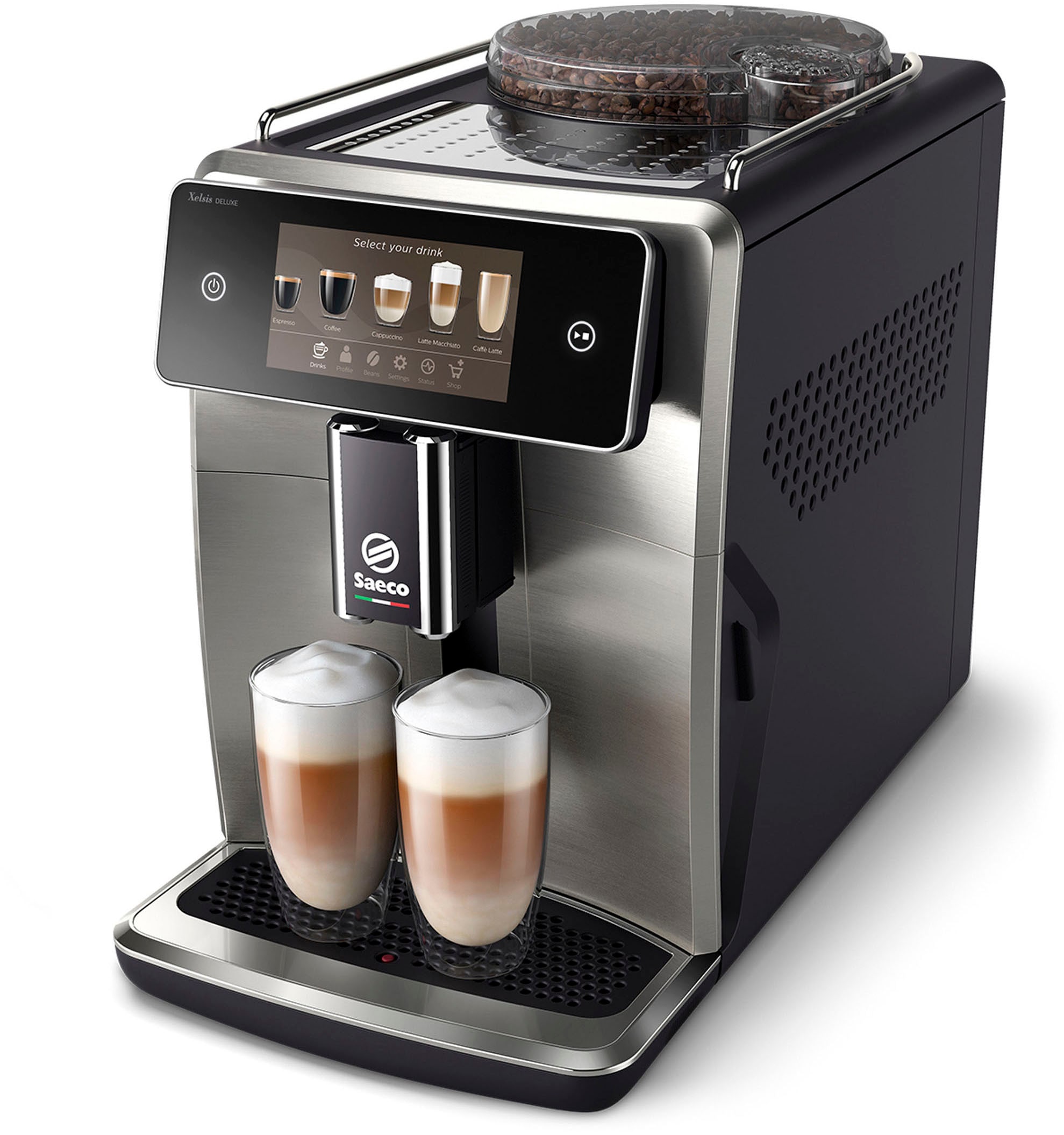 Saeco Kaffeevollautomat »Saeco Xelsis Deluxe SM8785/00« 22 Kaffeespezialitäten, 8 Benutzerprofilen und 5" Touchscreen