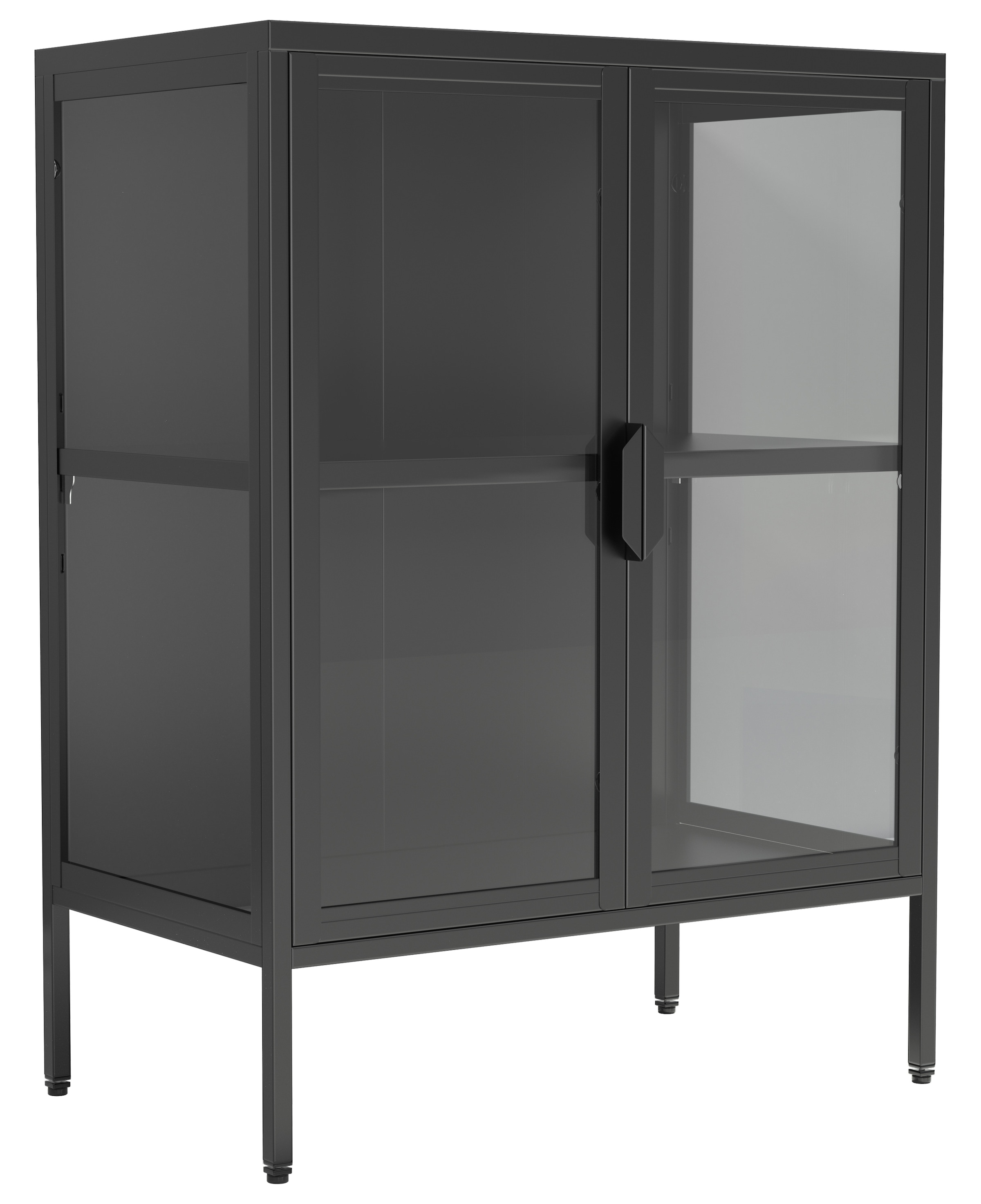 VCM Standvitrine »Stahl Glas Standvitrine Vitrine Schaukasten FlokaS«