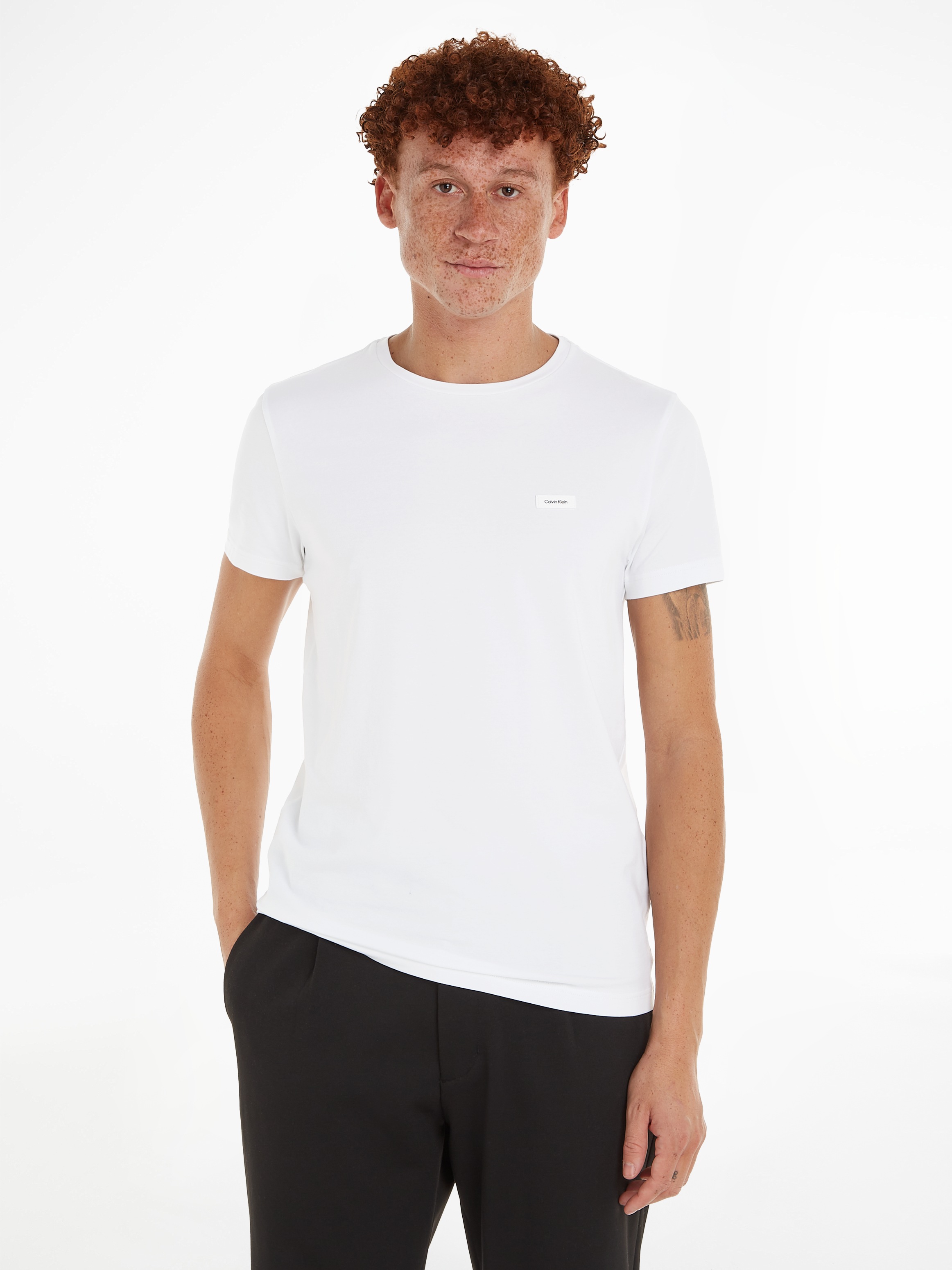 Calvin Klein T-Shirt "STRETCH SLIM FIT T-SHIRT", mit Rundhalsausschnitt günstig online kaufen