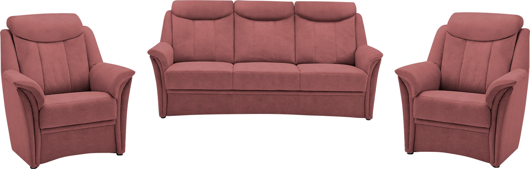 VILLA BECK Polstergarnitur "Lugano", (Set, 3 tlg.), Kopfteilverstellung, in günstig online kaufen