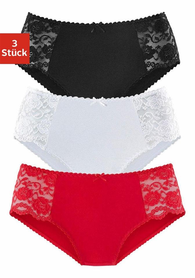 BAUR St.), 3 bestellen fleur (Packung, Hüftslip, aus | elastischer petite Baumwoll-Qualität