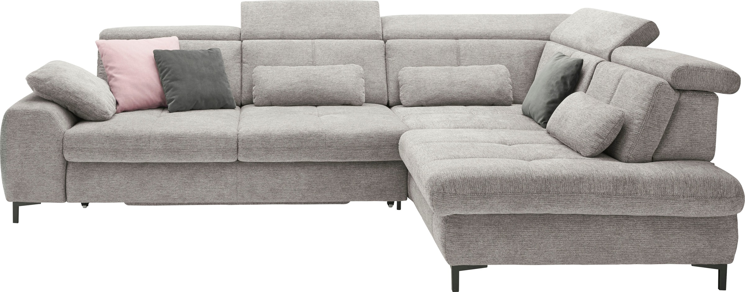 set one by Musterring Ecksofa Kaltschaumpolsterung, Flachgewebe, whlw. mit Funktionen, Sitzhöhe 49