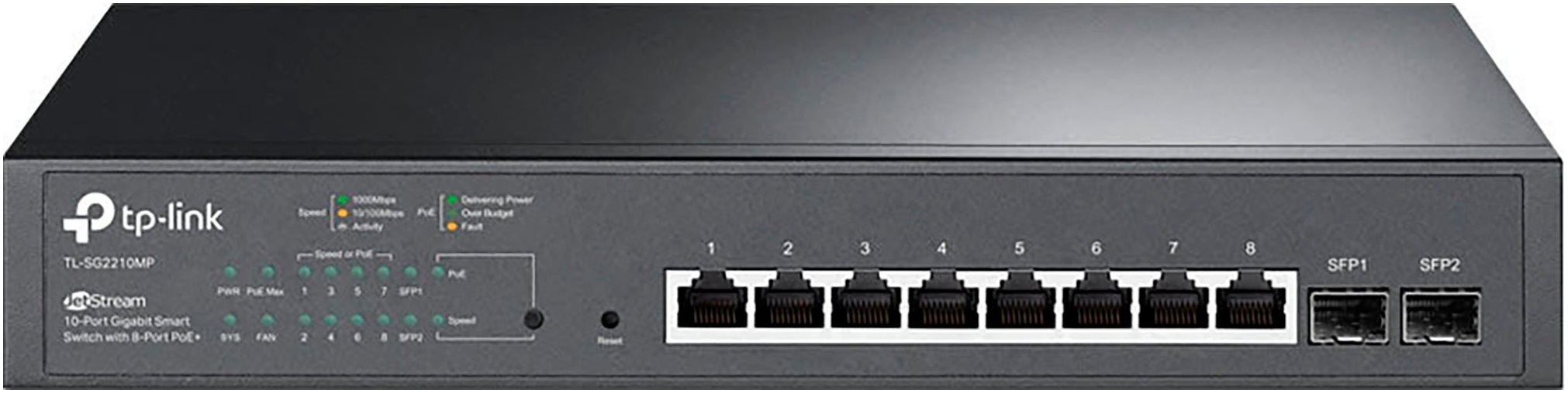 TP-Link Netzwerk-Switch »Omada TL-SG2210MP 8-Port Gigabit PoE+ L2 Smart Switch 2xSFP«