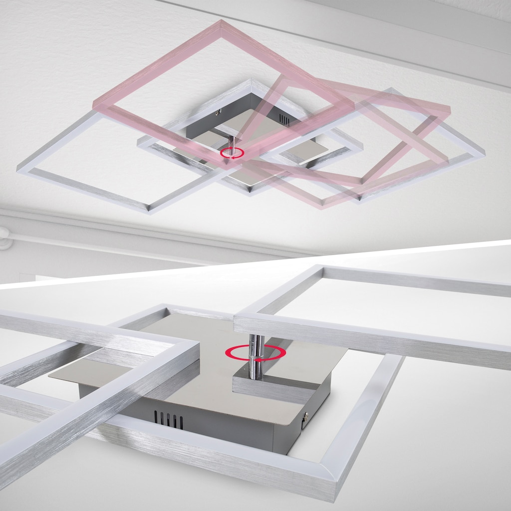 B.K.Licht LED Deckenleuchte mit Fernbedienung,  inkl. LED 32 Watt, 2.600lm, 3.000 - 6.500K dimmbar. inkl. Nachtlichtfunktion, Timer, Memoryfunktion