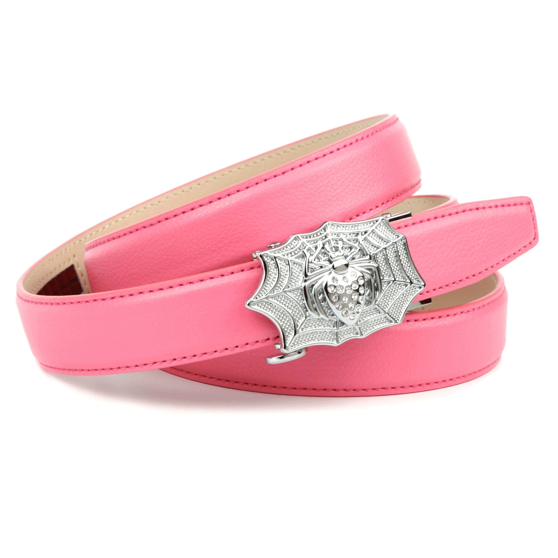Anthoni Crown Ledergürtel, bestellen silberfarbener Schließe Stilvoller mit BAUR rosa in Gürtel 