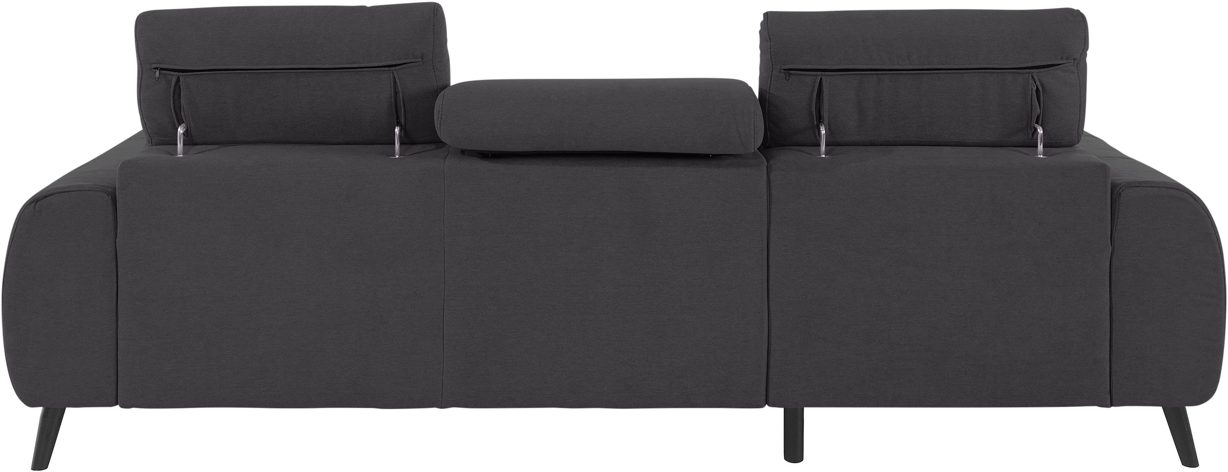 COTTA Ecksofa »Mia L-Form mit 3 Zierkissen« wahlweise mit Bettfunktion, Bettkasten, Beleuchtung & Wireless-Charger