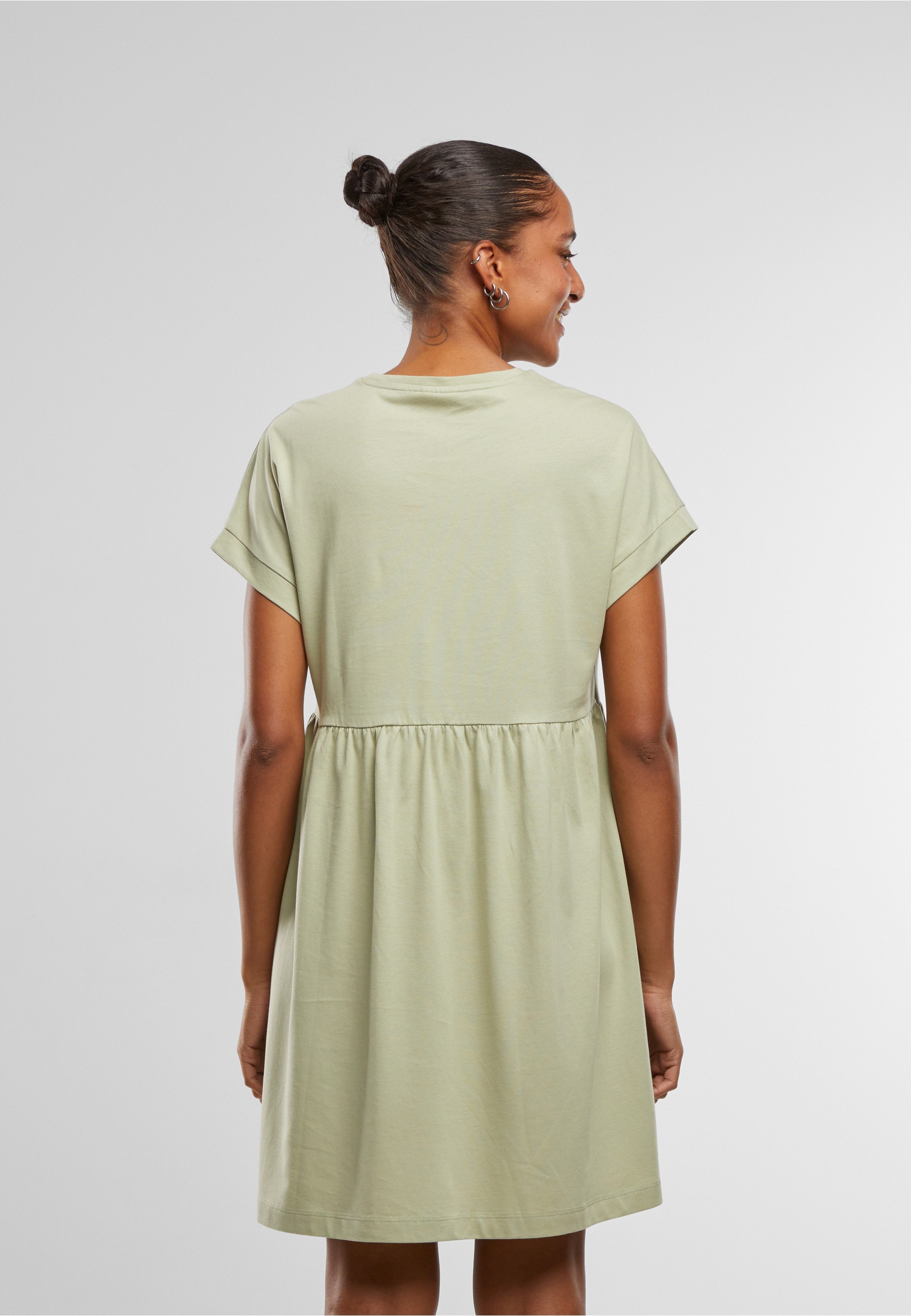 URBAN CLASSICS A-Linien-Kleid »Urban Classics Damen Ladies Organic Empire Valance Tee Dress« 1 tlg.