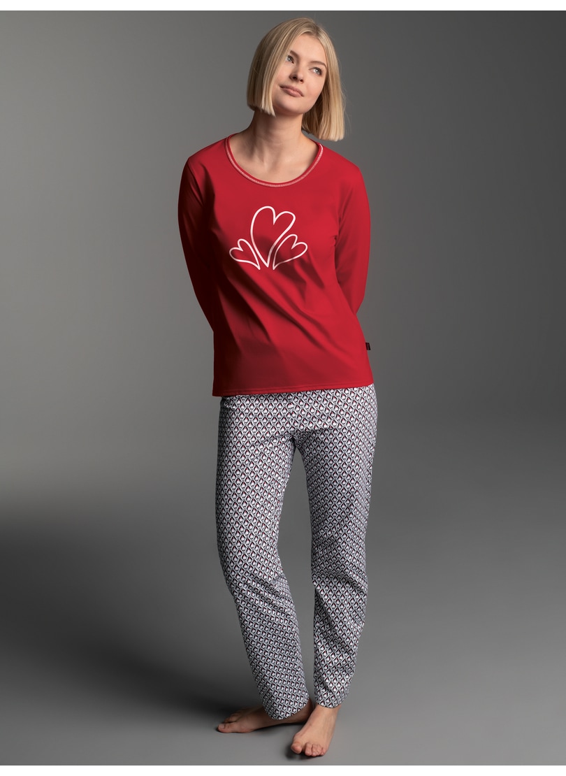 Trigema Schlafanzug "TRIGEMA Pyjama mit Herzmotiv" 1 Stk. tlg. günstig online kaufen