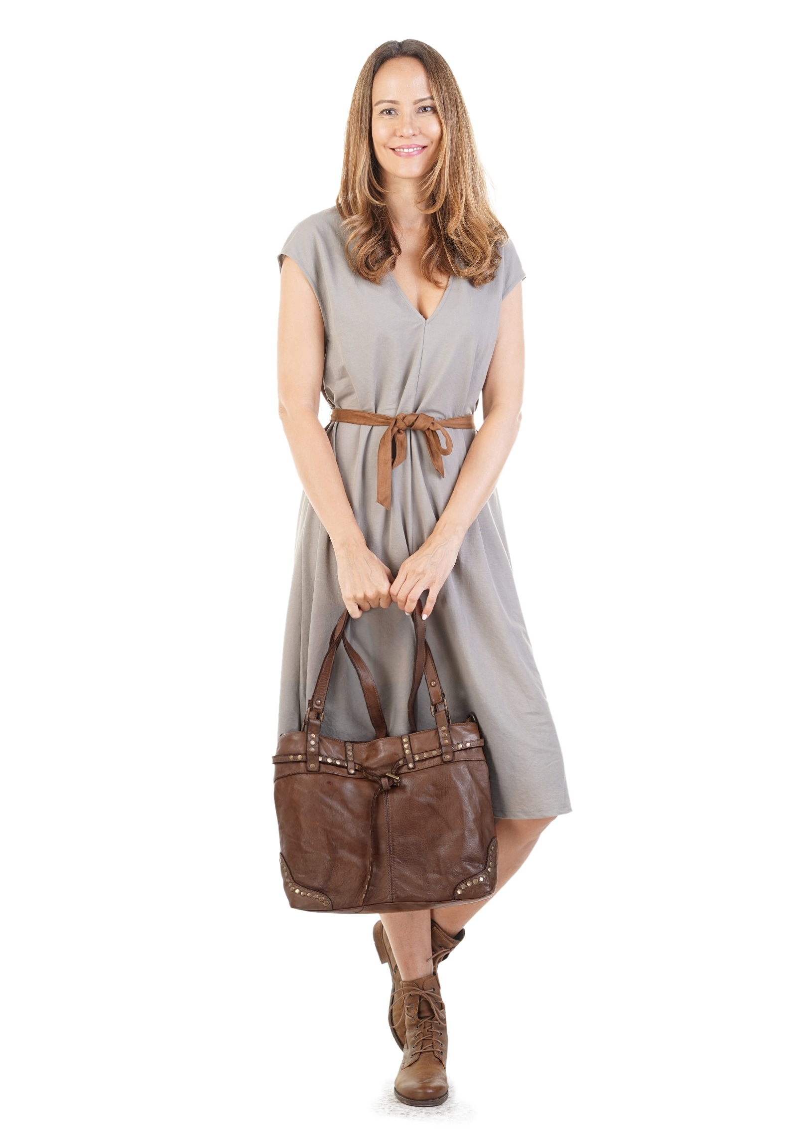 Samantha Look Shopper, echt Leder, Made in Italy