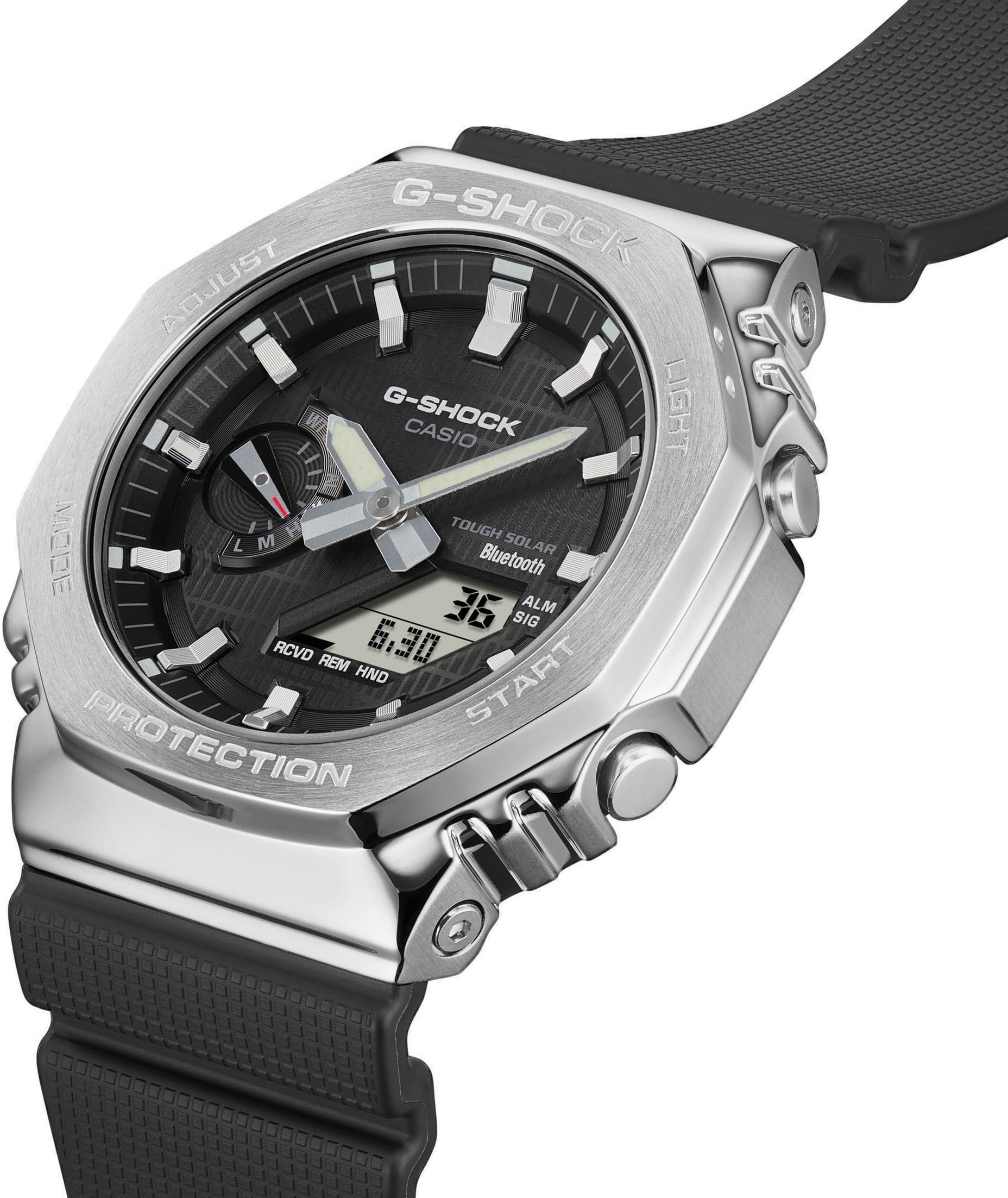 CASIO G-SHOCK Smartwatch, Armbanduhr, Herrenuhr, Bluetooth, Super Illuminator, Flight Log Memory)