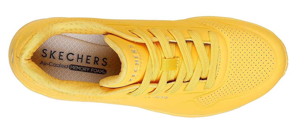 Skechers Wedgesneaker »UNO STAND ON AIR«, Freizeitschuh, Halbschuh, Schnürschuh weich gepolsterte Innensohle