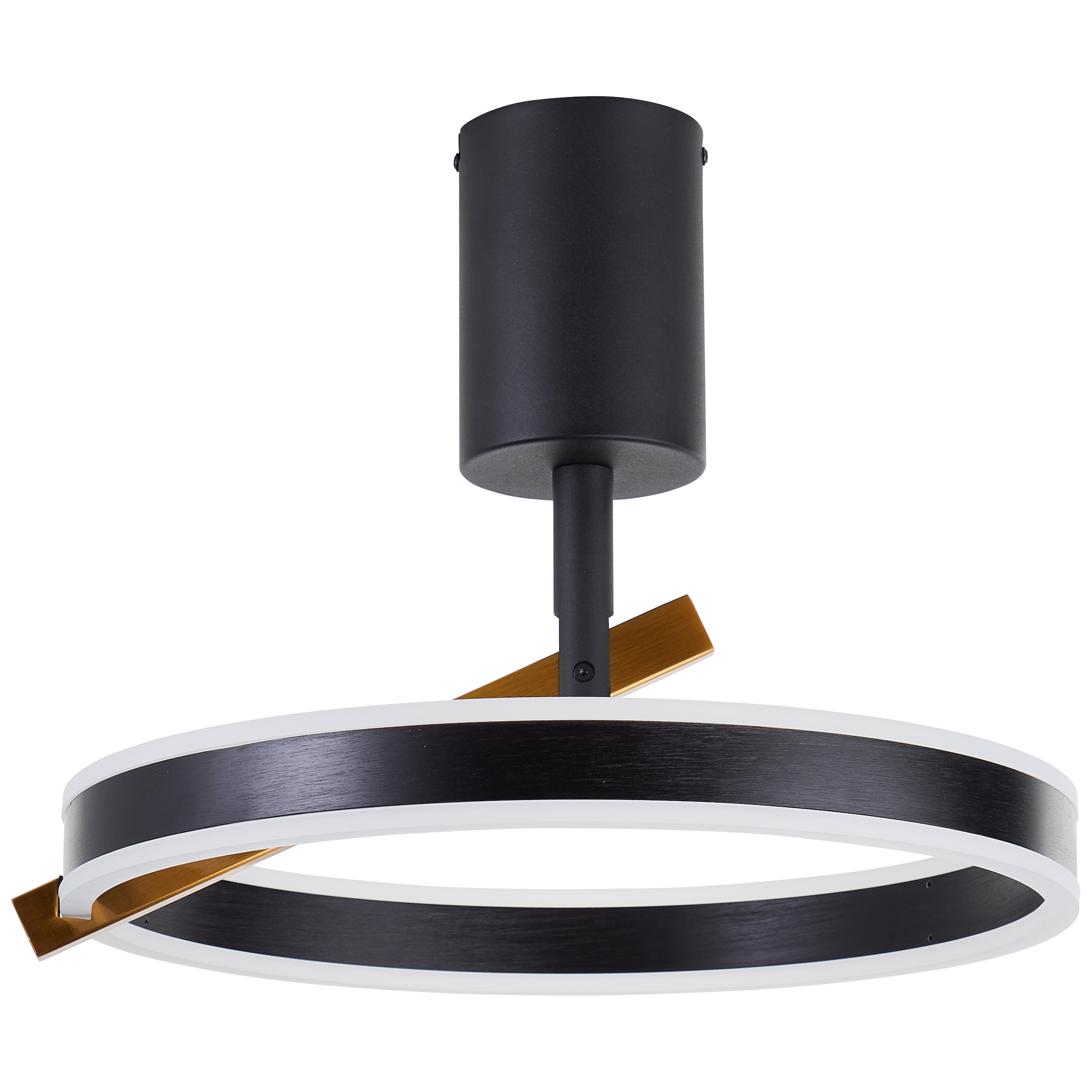 BRILLIANT LED Deckenleuchte "Merida", schwarz (sand schwarz, goldfarben), H: 36cm, 1 Stk., Leuchten, 36 x 42 x 40 cm, 3100 lm, 3000-6500 K, dimmbar, Aluminium, schwarz, LED Deckenleuchte