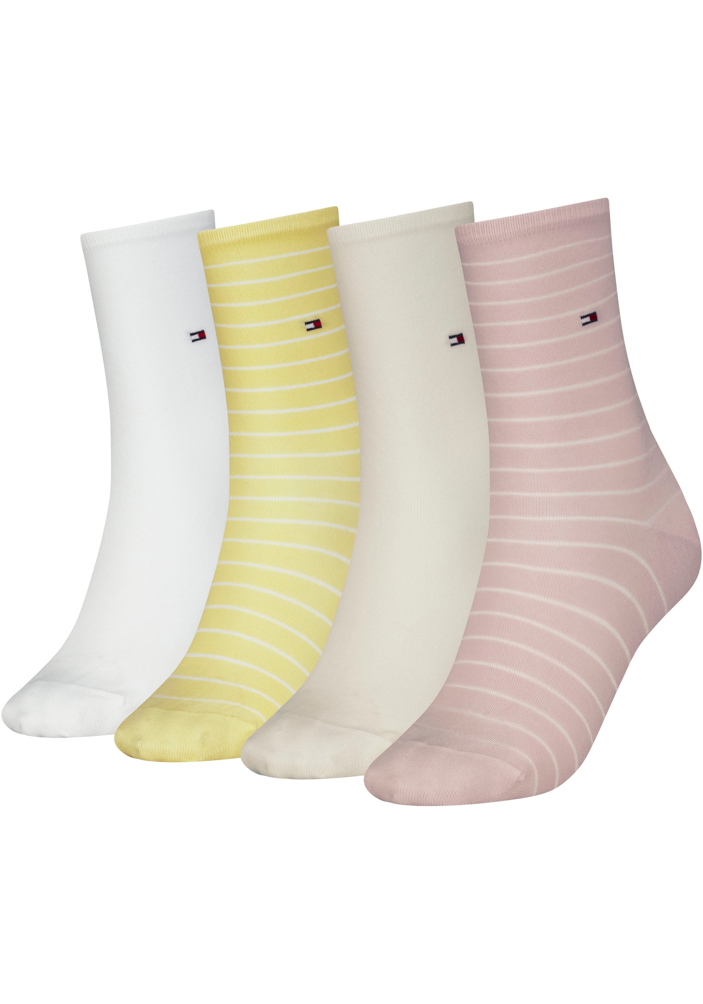 Tommy Hilfiger Socken, (4 Paar), BAUR Pünktchen mit schlicht bestellen und 