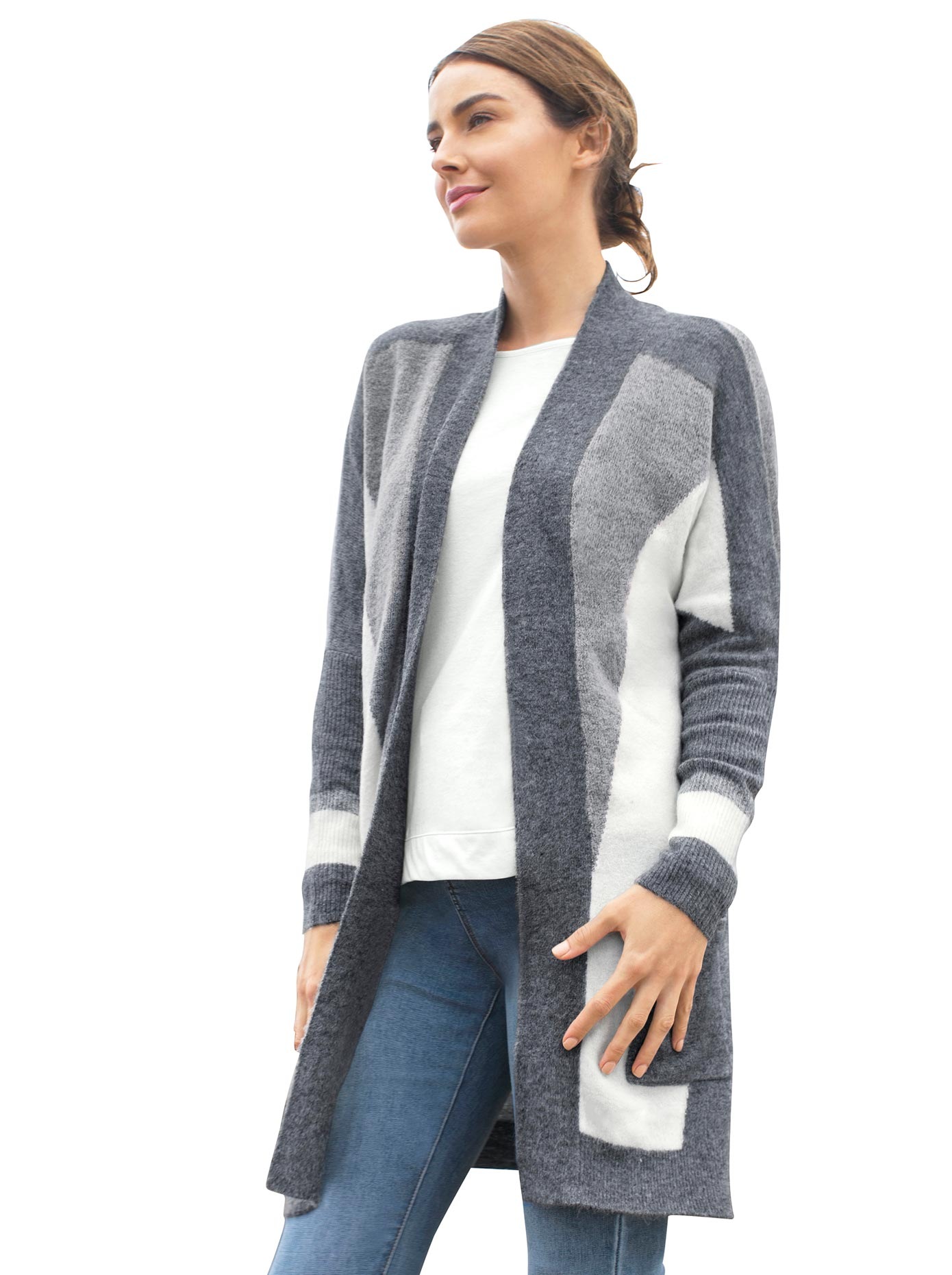 Laura Scott Longstrickjacke aus kuscheliger Strickqualität