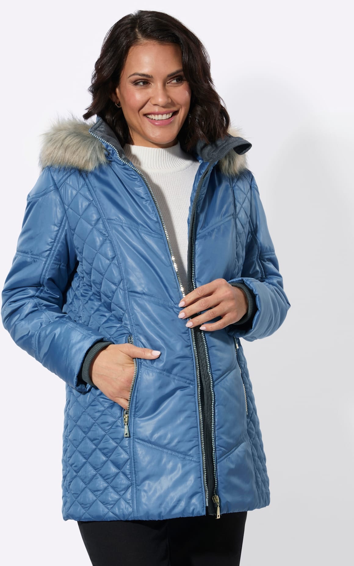 Casual Looks Steppjacke mit Kapuze