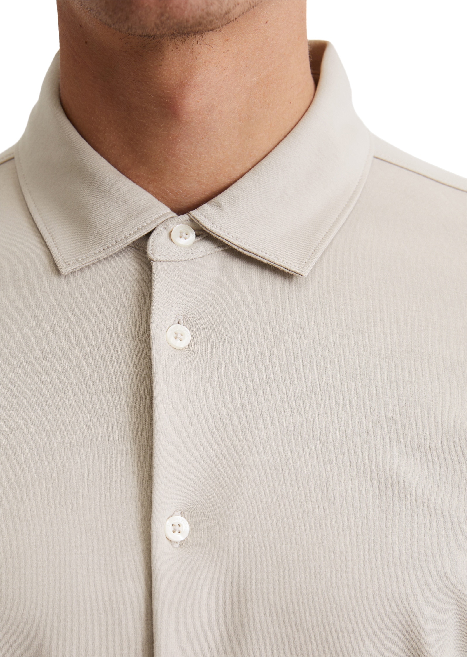 Marc O'Polo Langarm-Poloshirt »aus weicher Bio-Baumwolle«