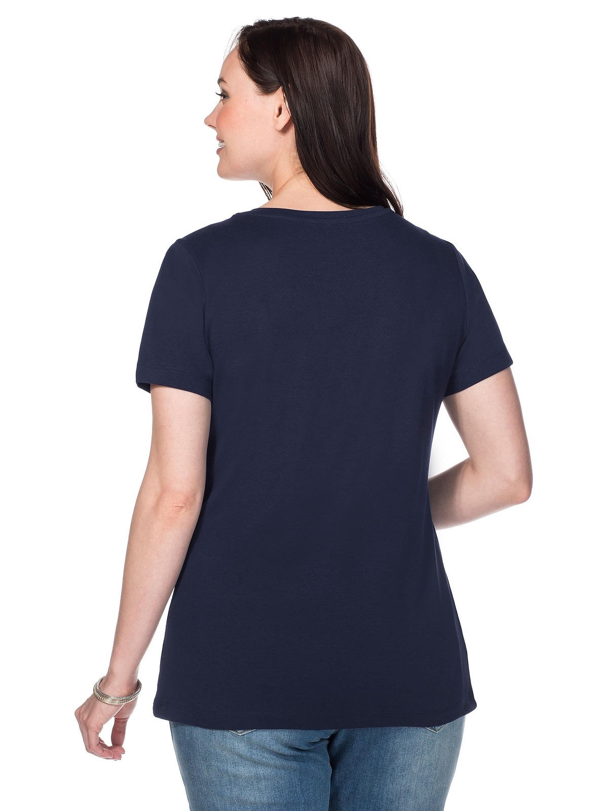 Sheego T-Shirt »Große Größen«, mit V-Ausschnitt für bestellen | BAUR | V-Shirts