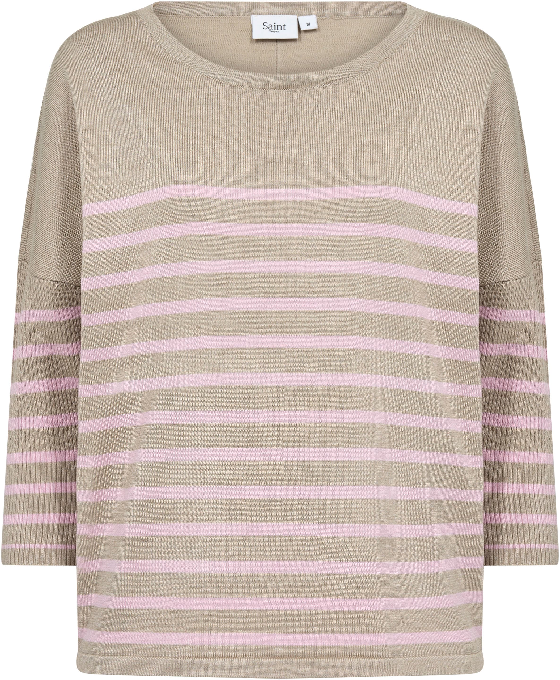 Saint Tropez Strickpullover »MilaSZ R-neck Stripe«