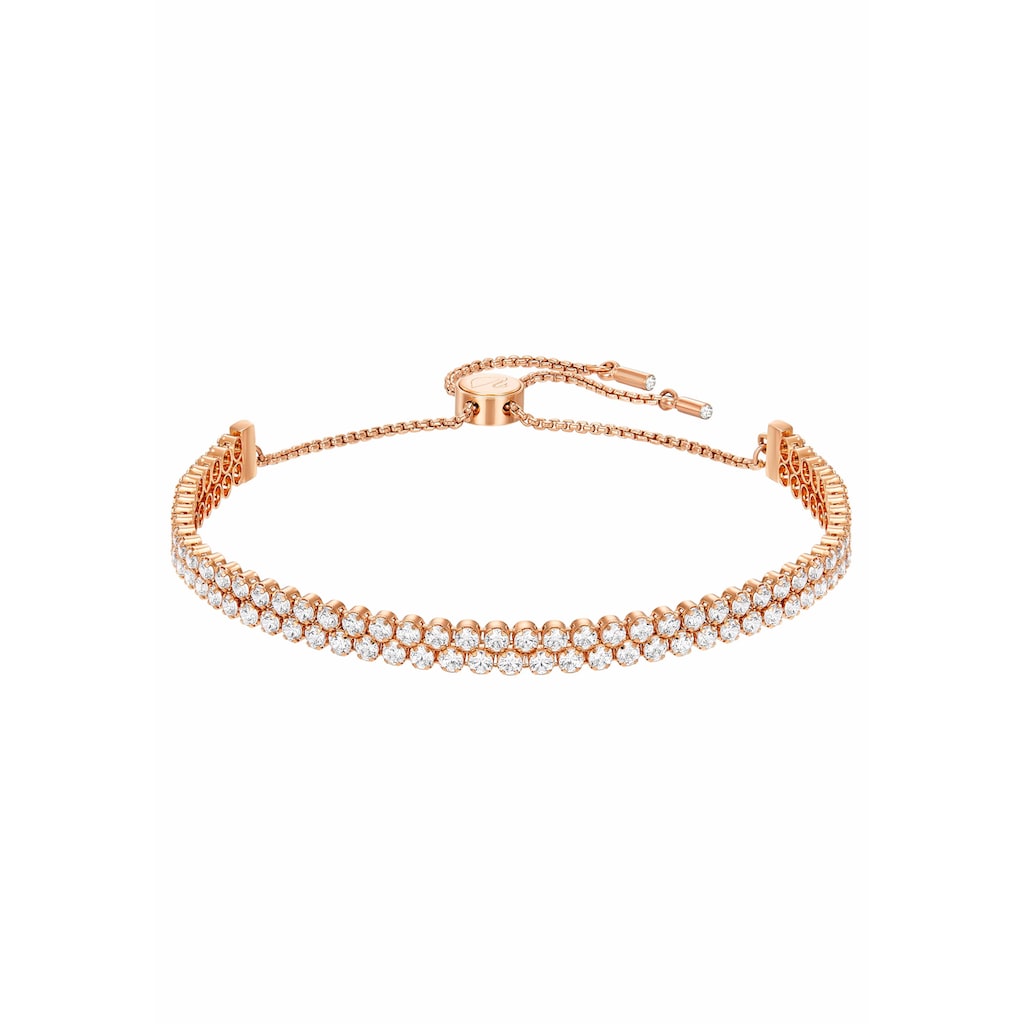 Swarovski Armband »SUBTLE DOUBLE, WEISS, ROSÈ VERGOLDUNG, 5224182«